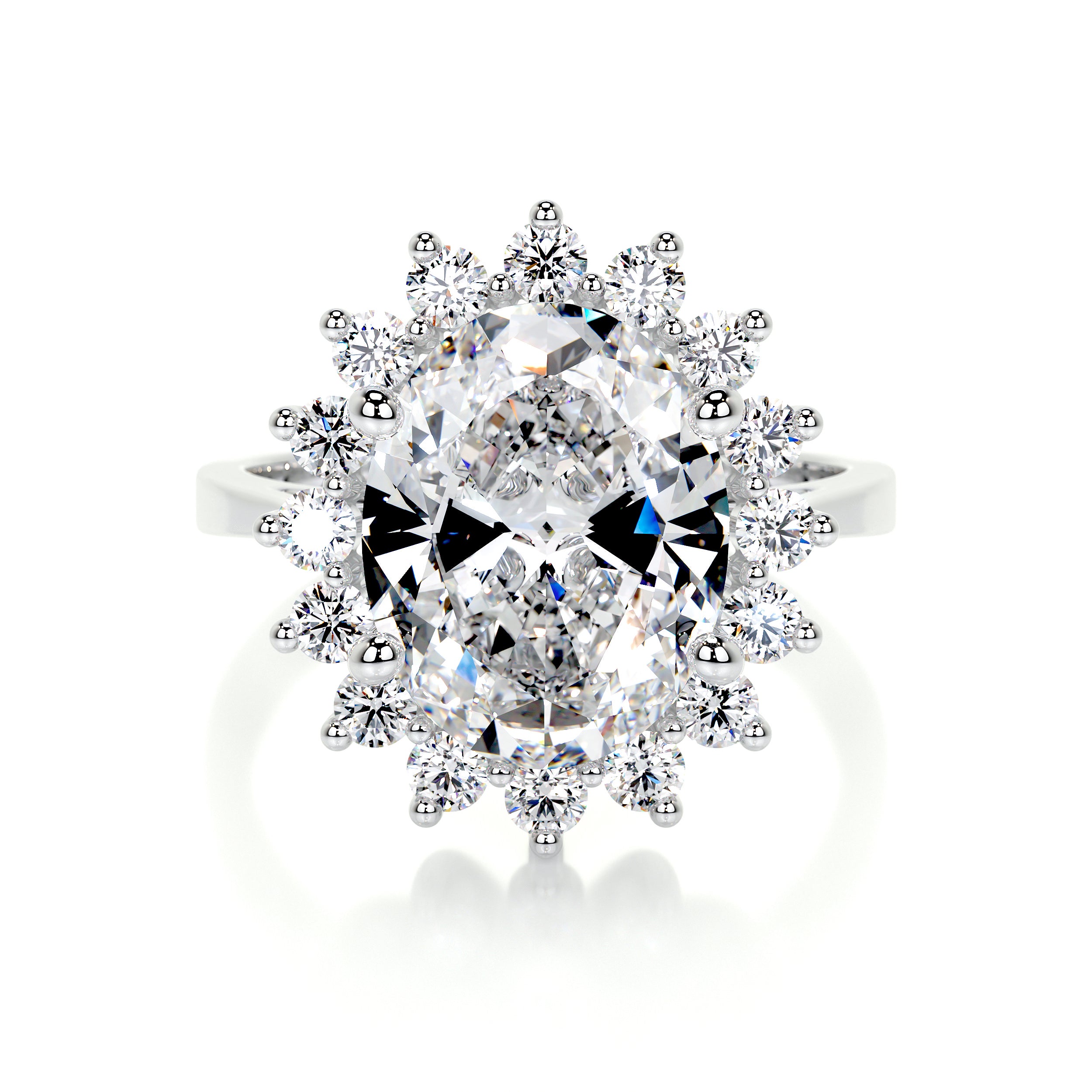 Lyn Lab Grown Diamond Ring   (4.5 Carat) - 18K White Gold