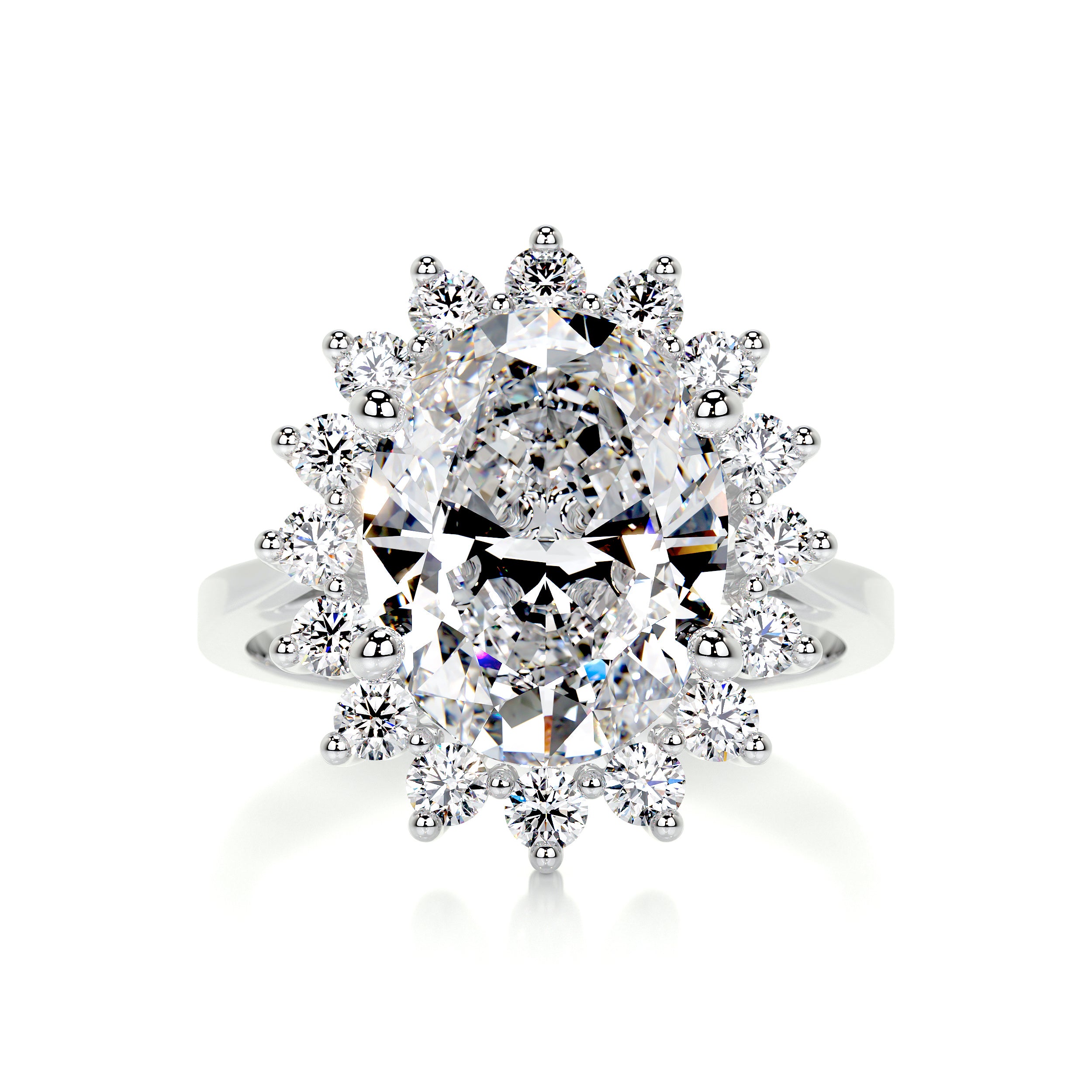 Lyn Diamond Engagement Ring - 14K White Gold
