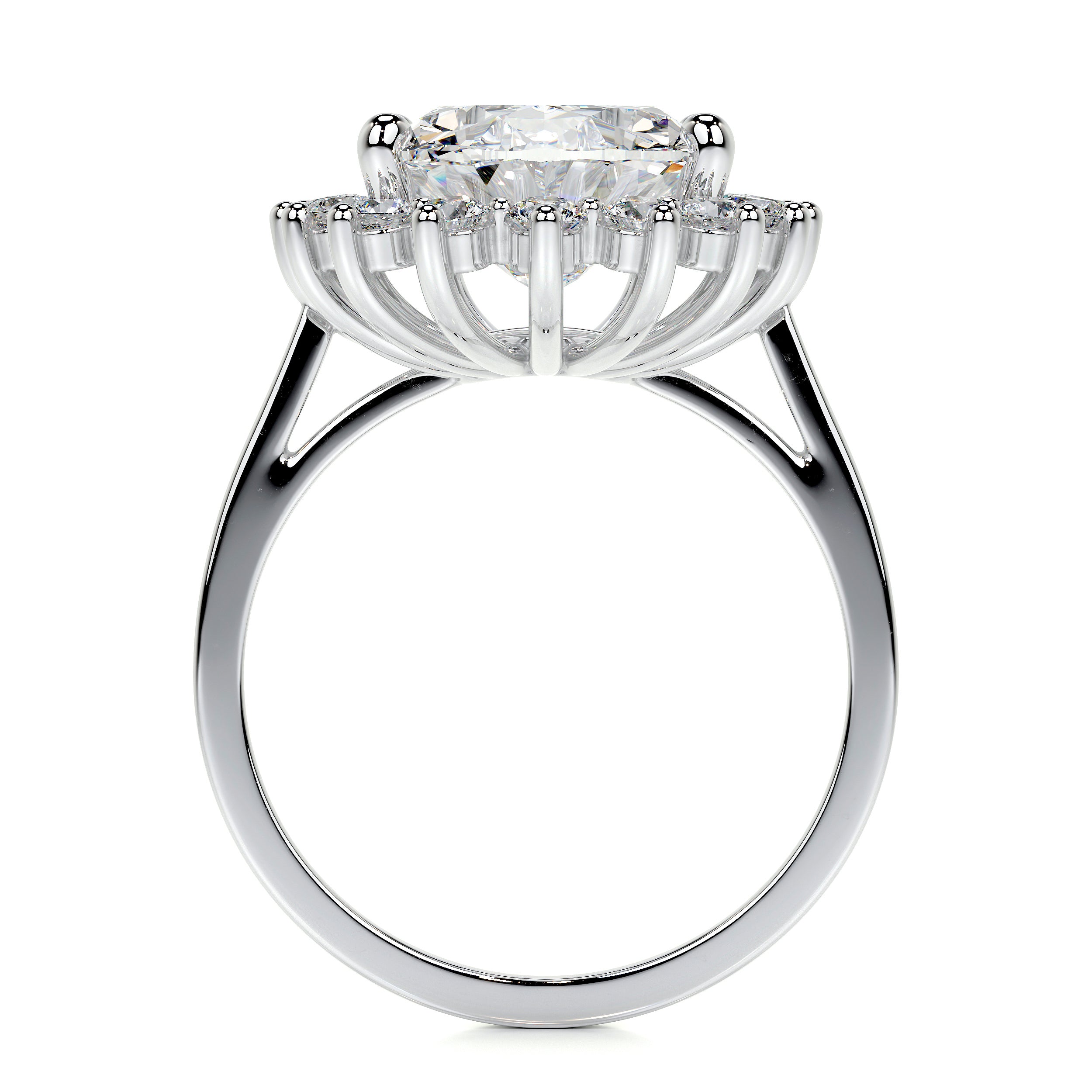 Lyn Lab Grown Diamond Ring   (4.5 Carat) - 14K White Gold