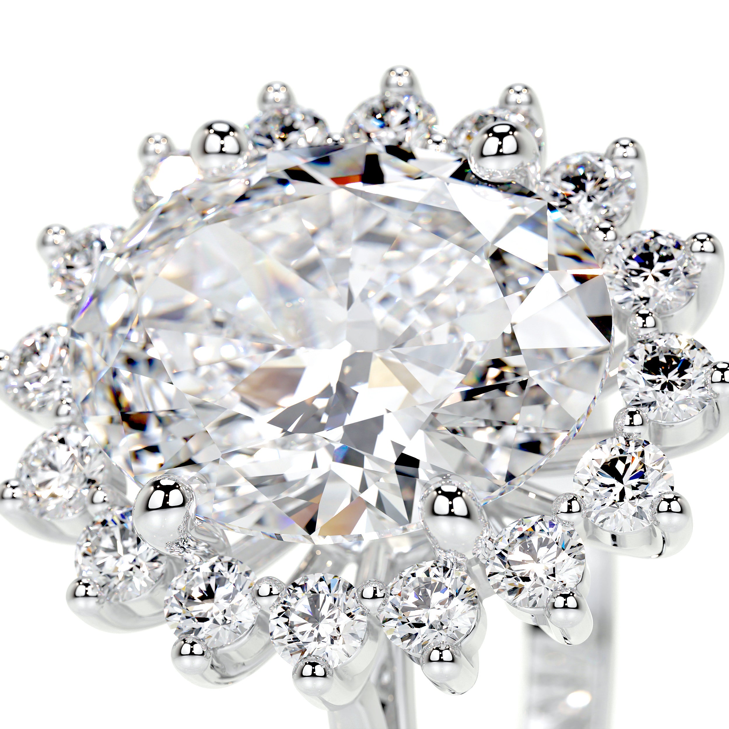 Lyn Lab Grown Diamond Ring (4.5 Carat) - 14K White Gold