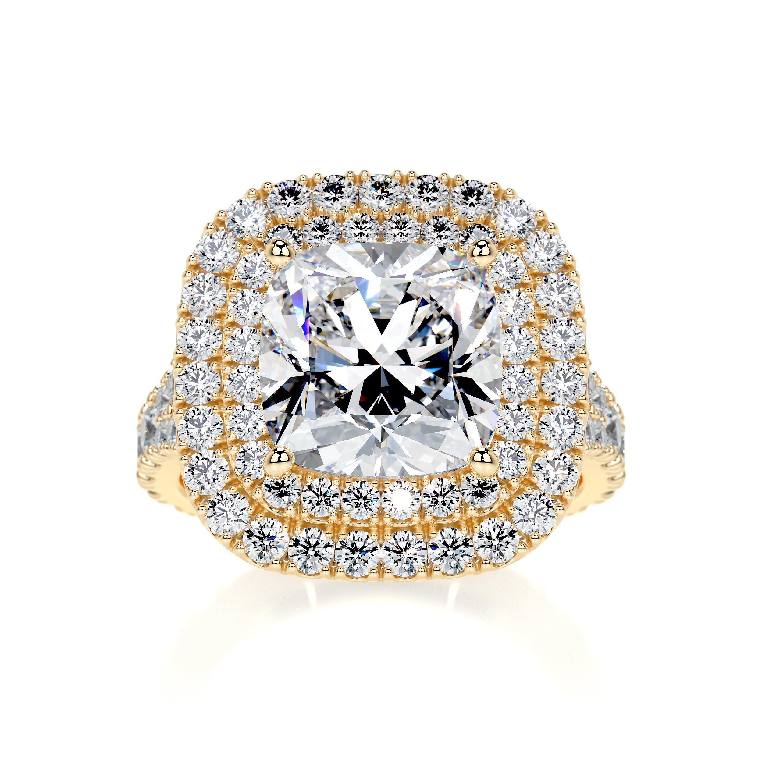 Marley Lab Grown Diamond Ring   (4 Carat) - 18K Yellow Gold