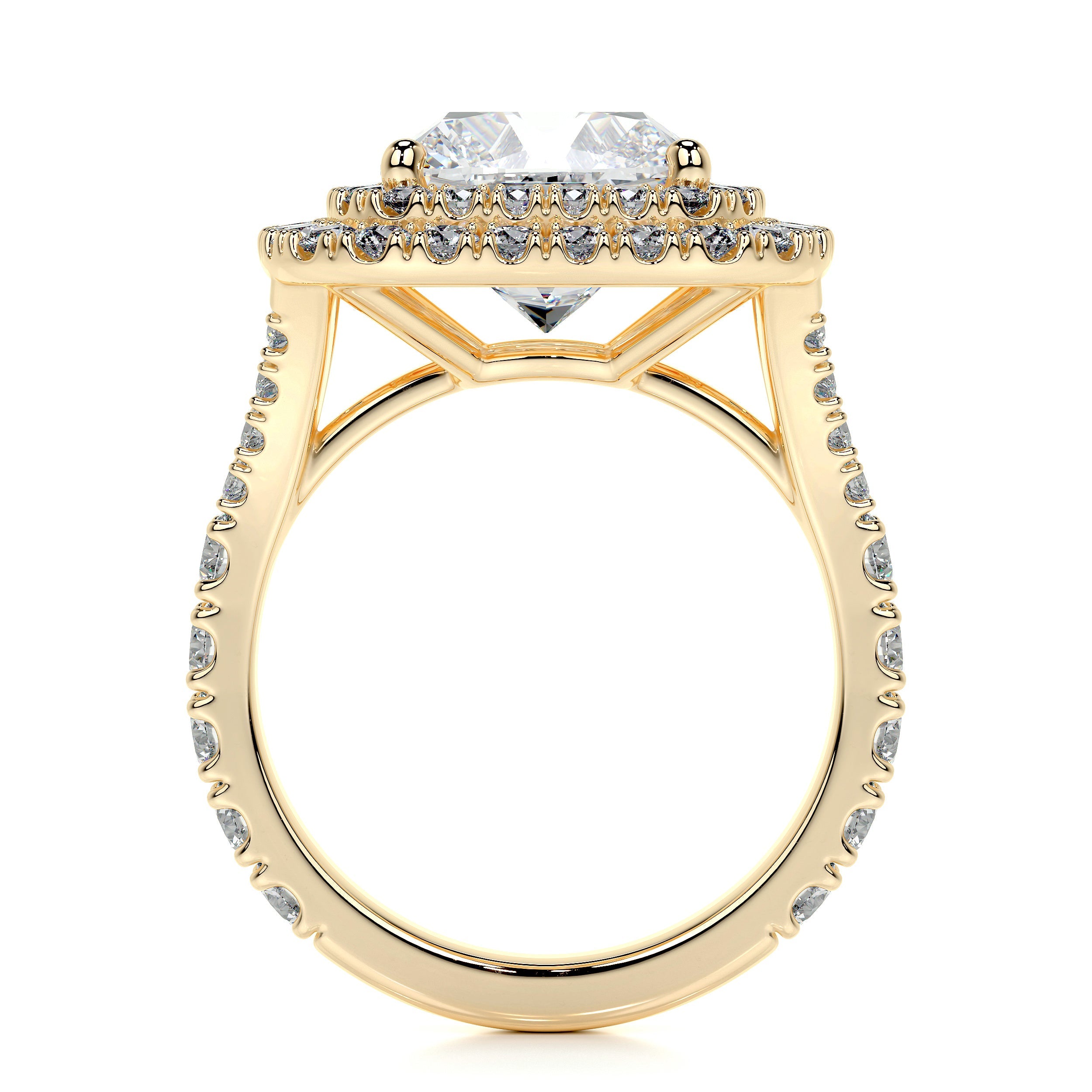 Marley Lab Grown Diamond Ring   (4 Carat) - 18K Yellow Gold