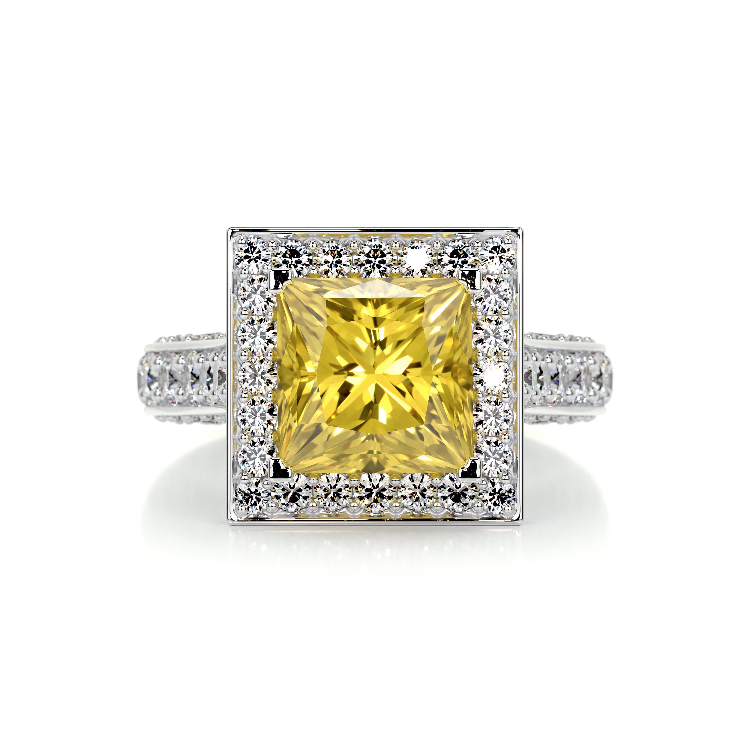 Freya Fantasy Diamond Engagement Ring -14K White Gold