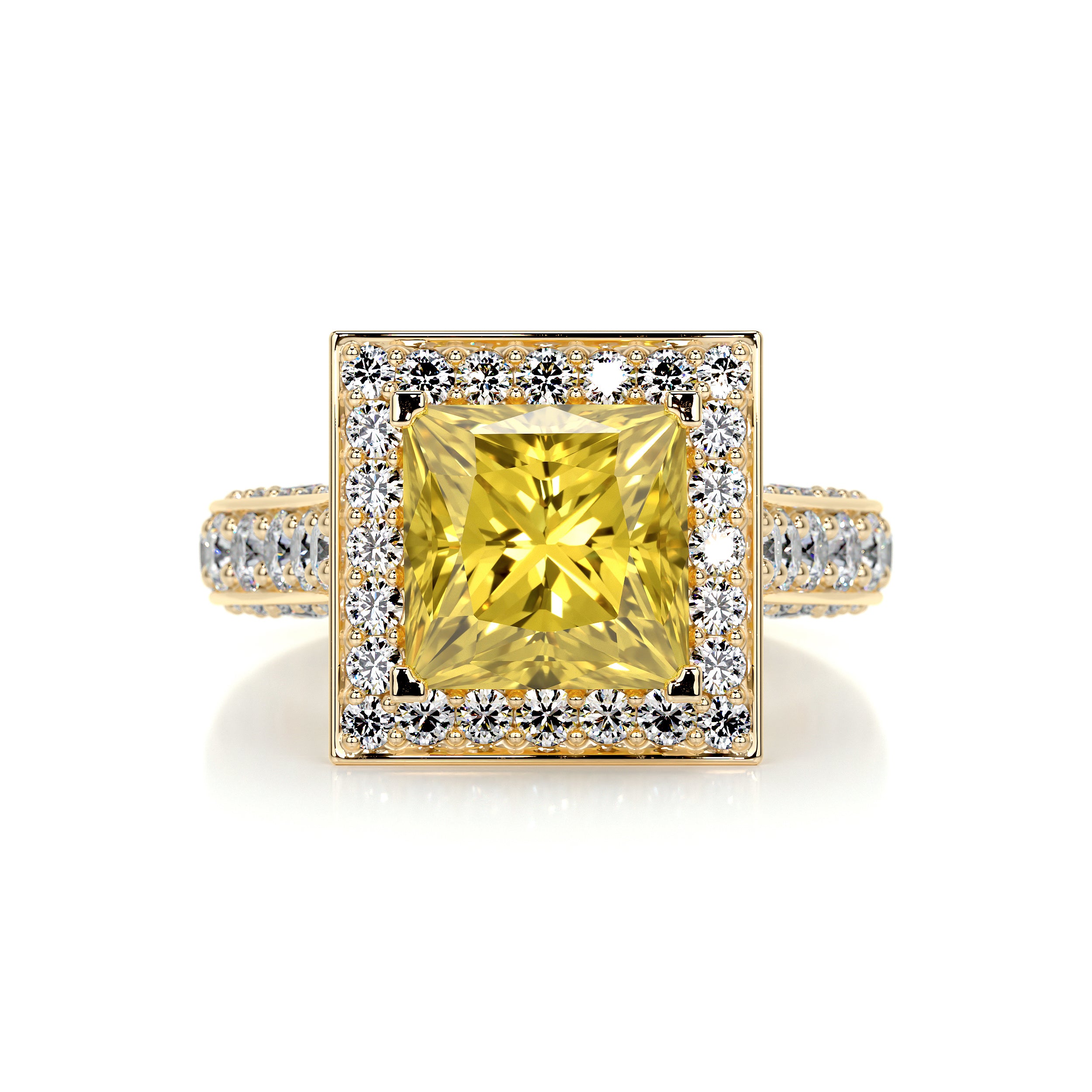 Freya Fantasy Diamond Engagement Ring -18K Yellow Gold