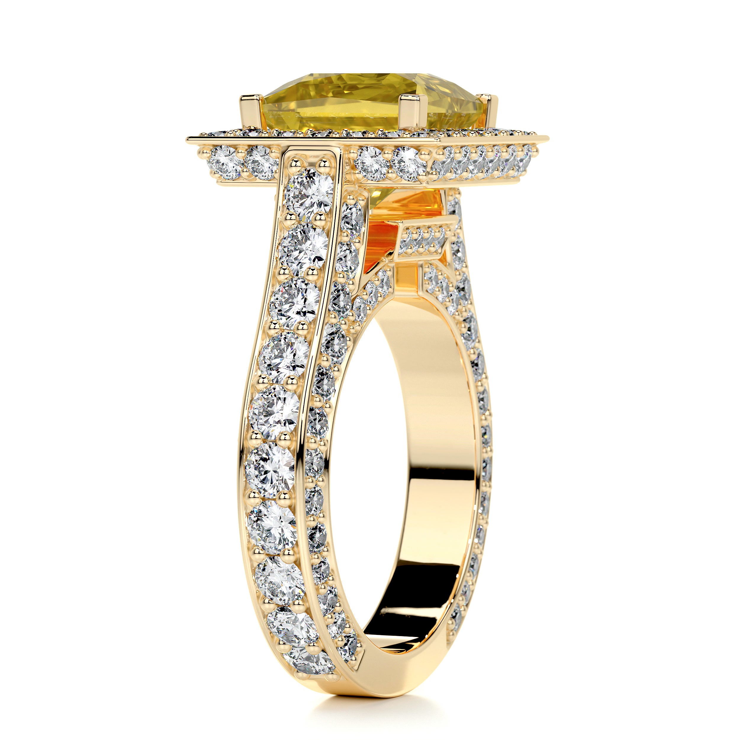 Freya Fantasy Diamond Engagement Ring -18K Yellow Gold
