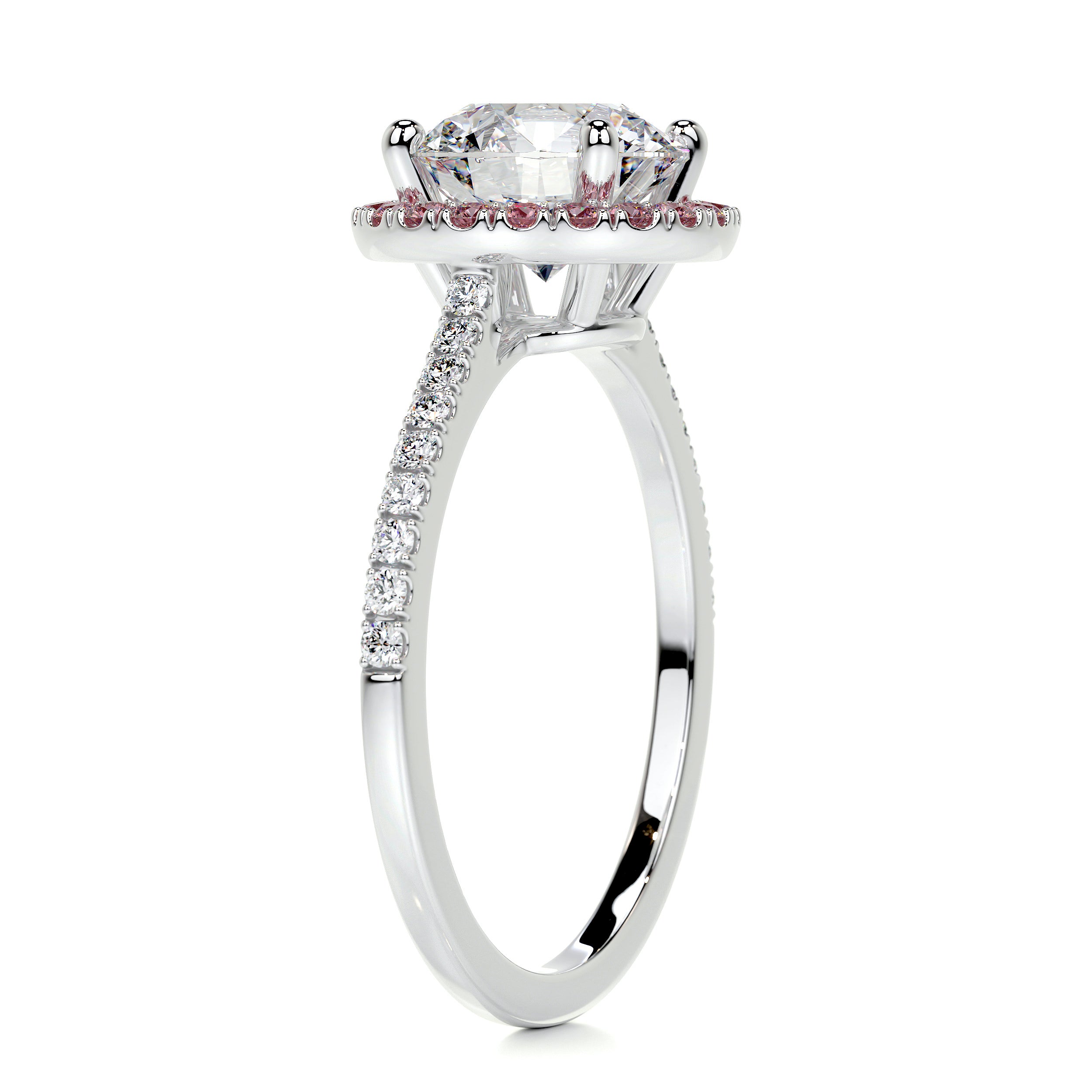 Layla Diamond Engagement Ring - 18K White Gold