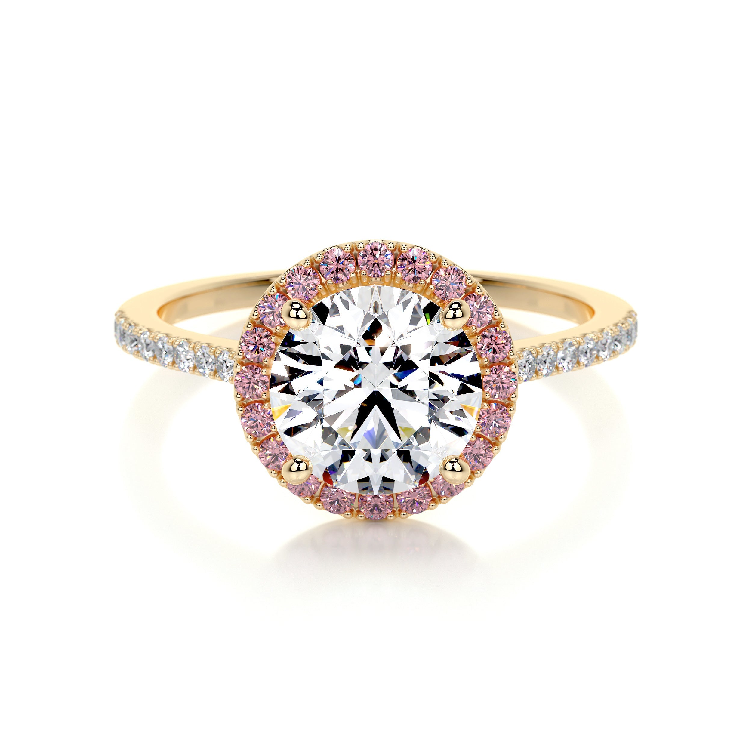 Layla Lab Grown Diamond Ring   (2.5 Carat) - 18K Yellow Gold