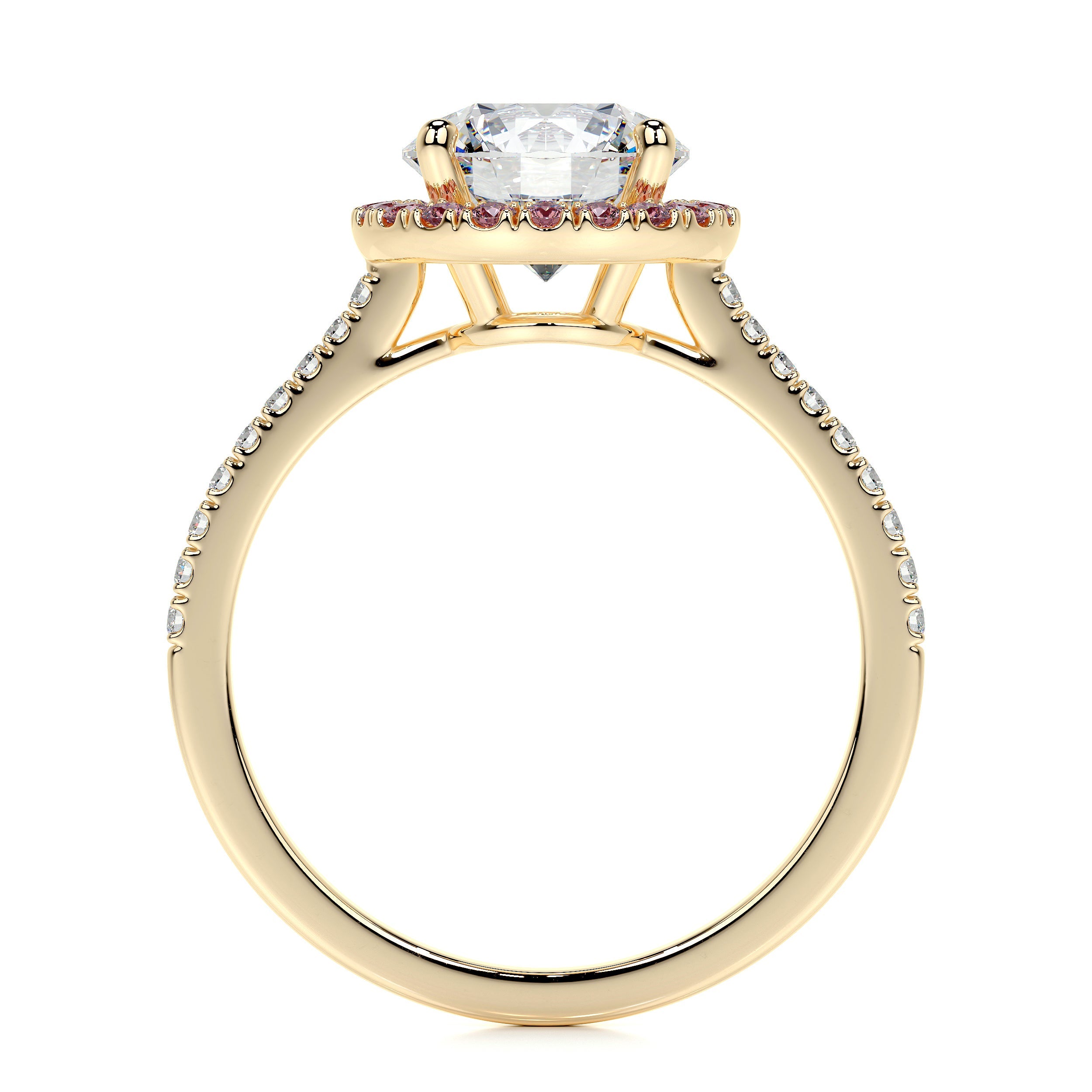 Layla Lab Grown Diamond Ring   (2.5 Carat) - 18K Yellow Gold