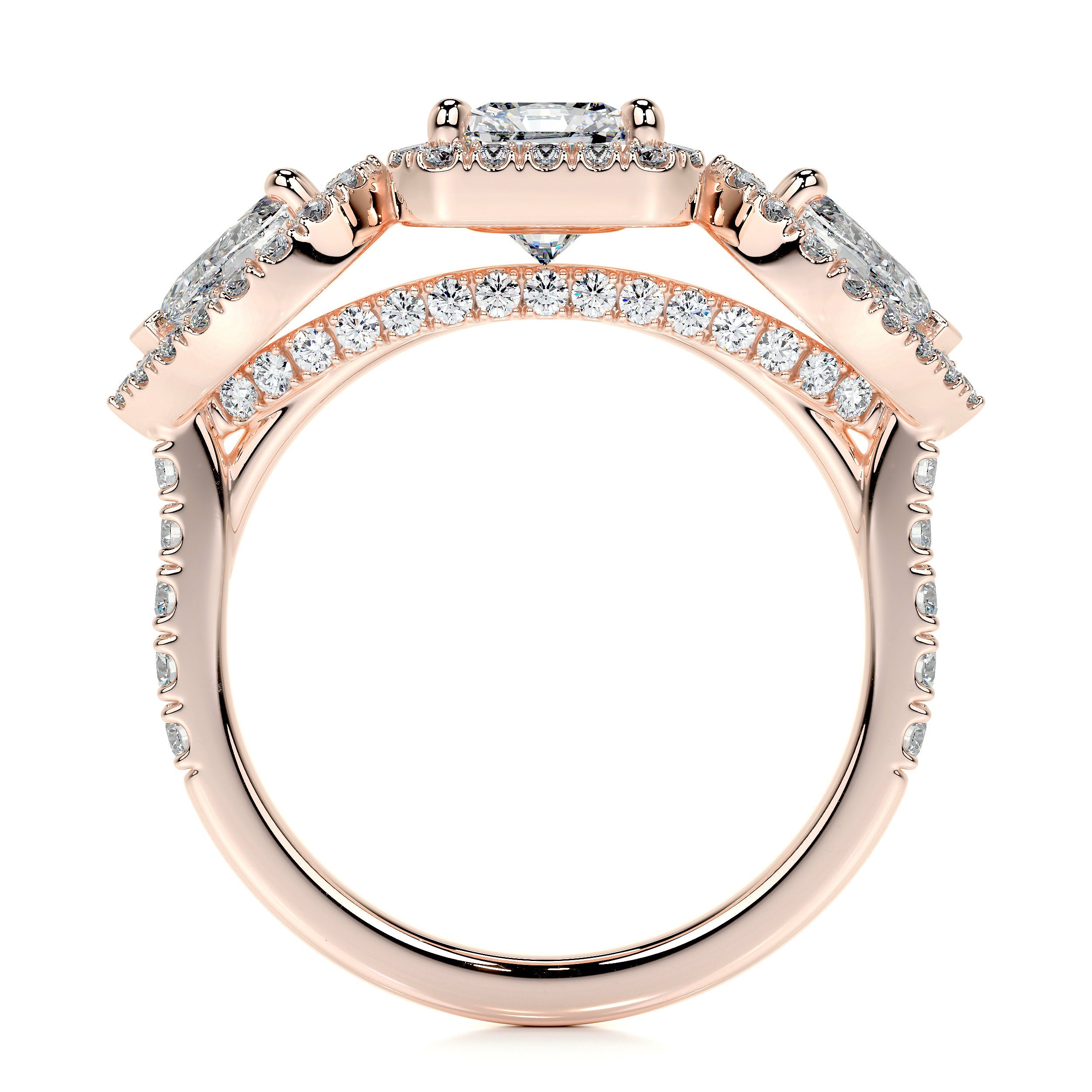 Violet Lab Grown Diamond Ring - 14K Rose Gold