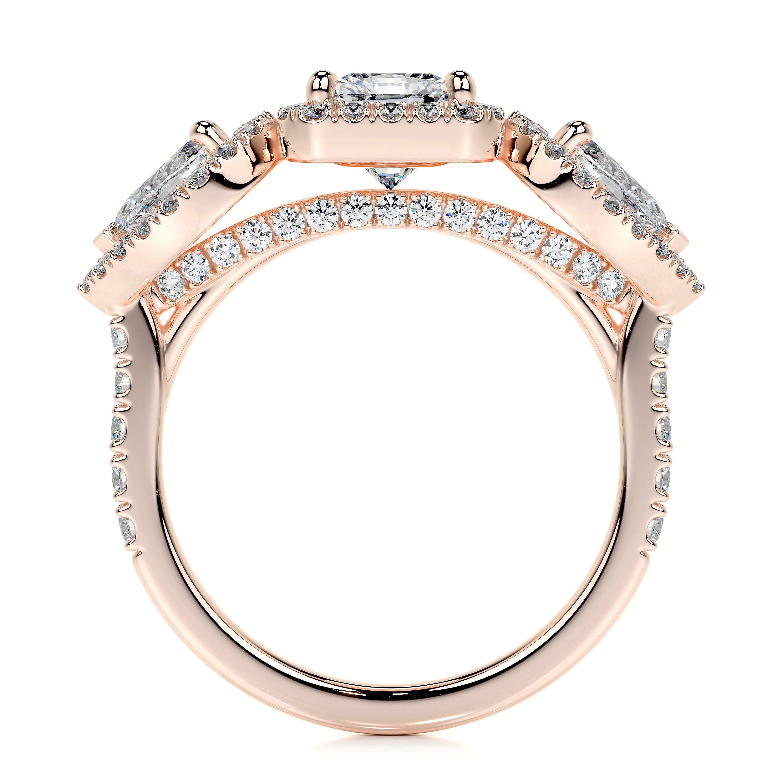 Violet Lab Grown Diamond Ring - 14K Rose Gold