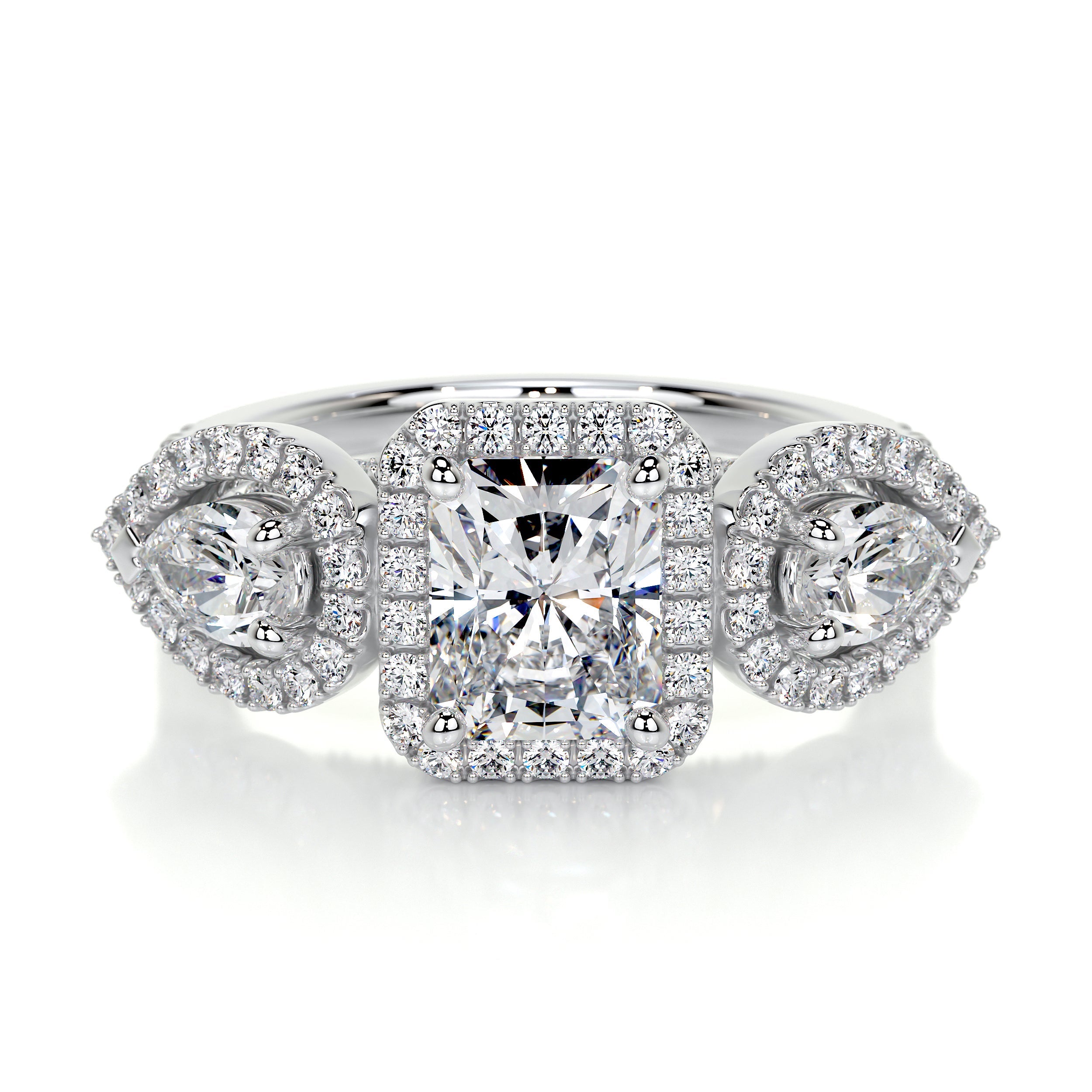 Violet Lab Grown Diamond Ring - 14K White Gold