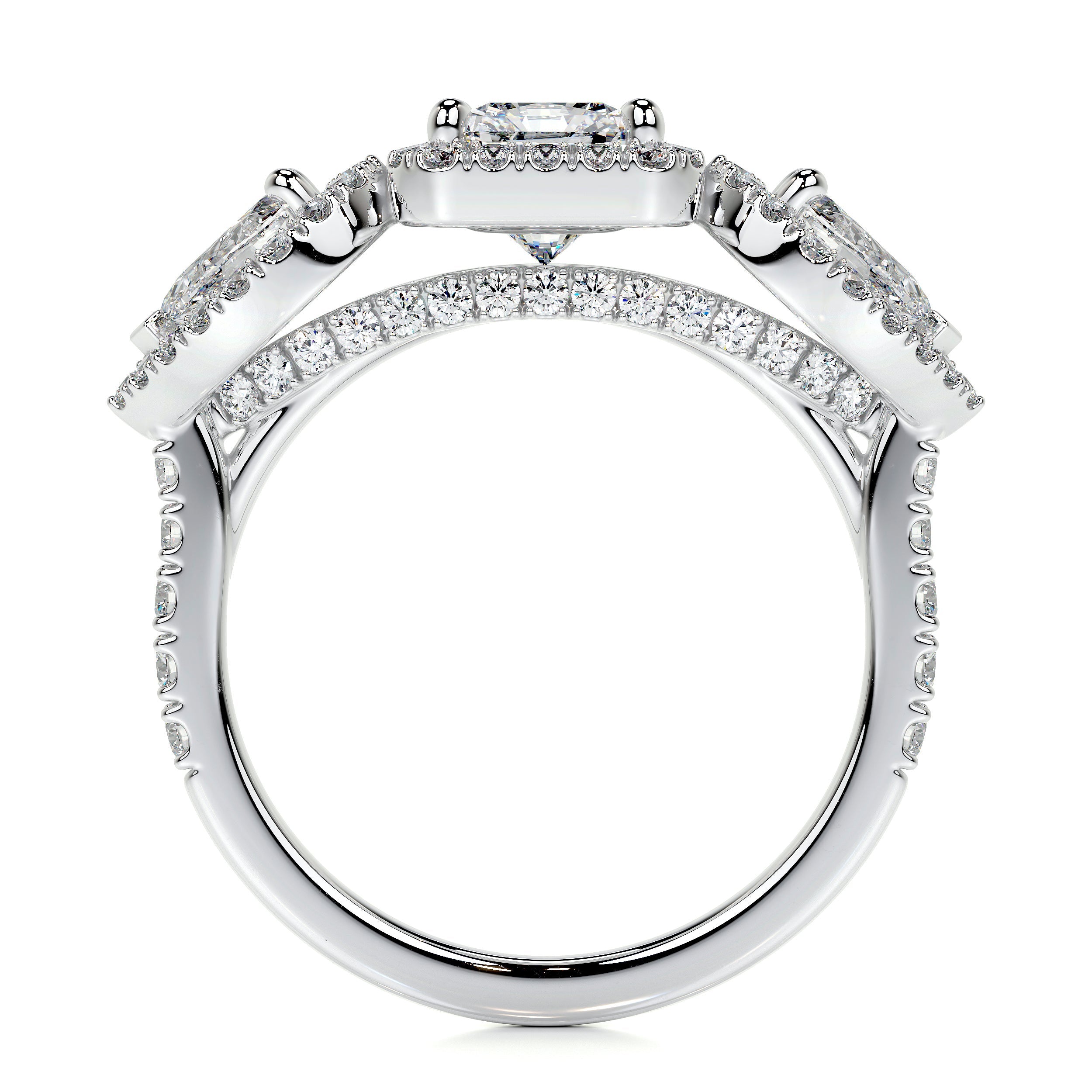 Violet Lab Grown Diamond Ring - 14K White Gold