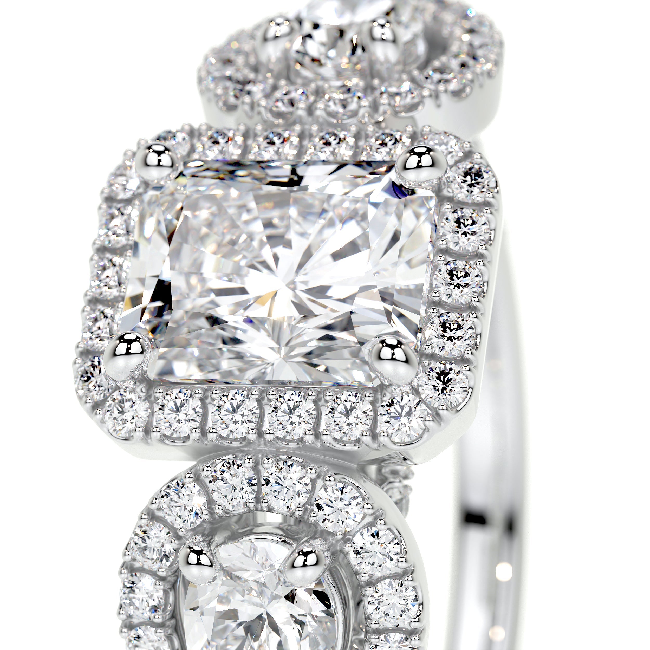 Violet Lab Grown Diamond Ring - 18K White Gold