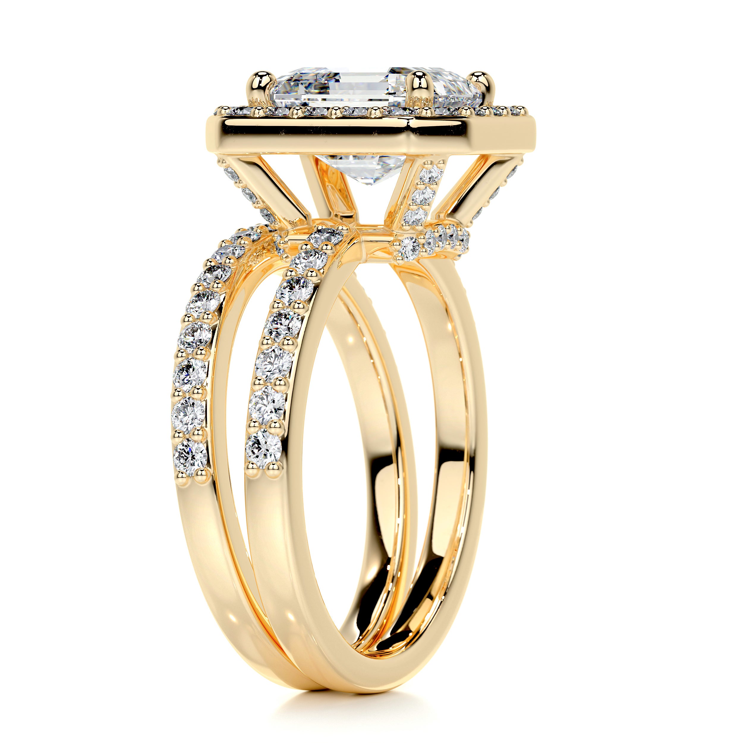 Brooklyn Diamond Bridal Set -18K Yellow Gold
