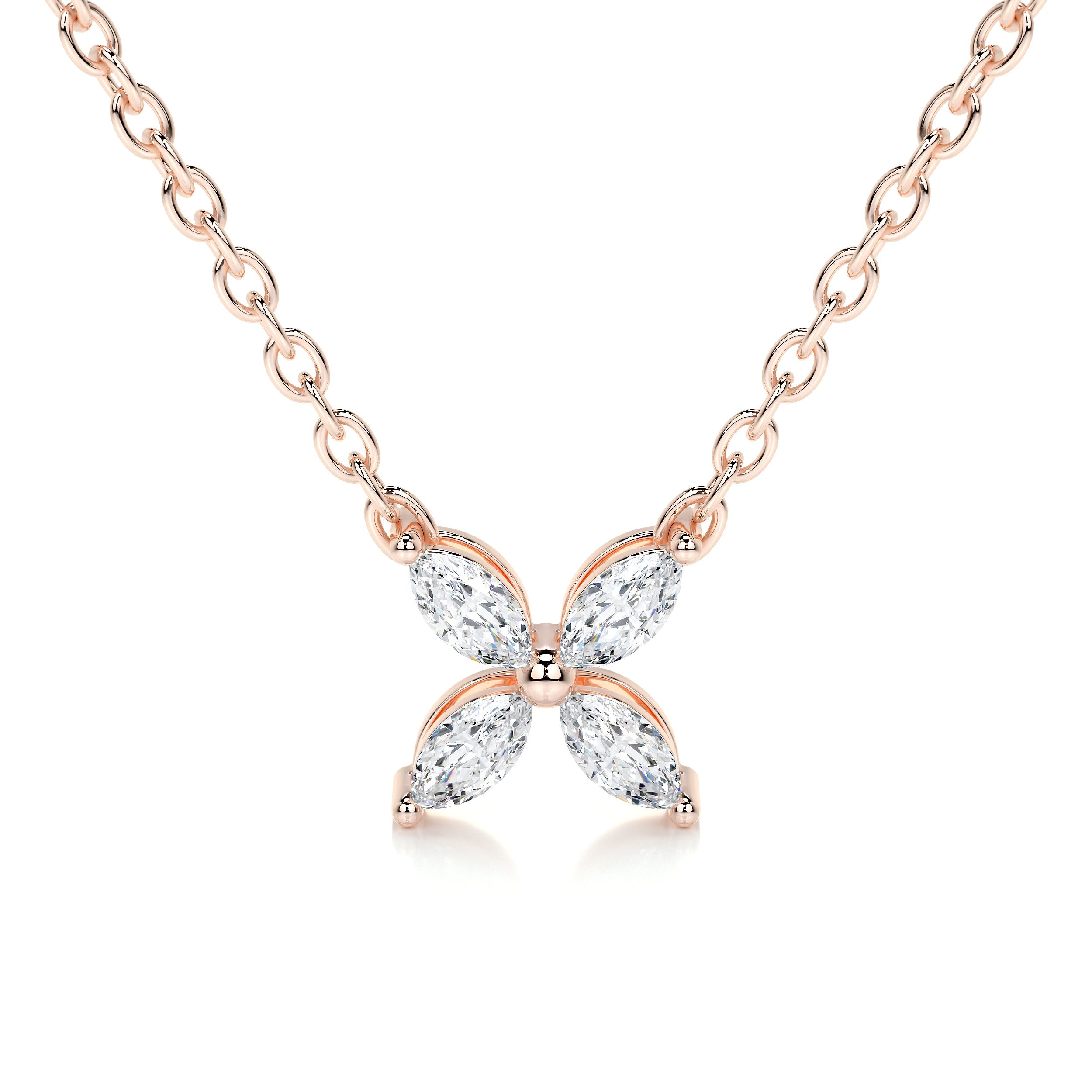 Michelle Lab Grown Diamond Pendant (0.20 Carat) -14K Rose Gold