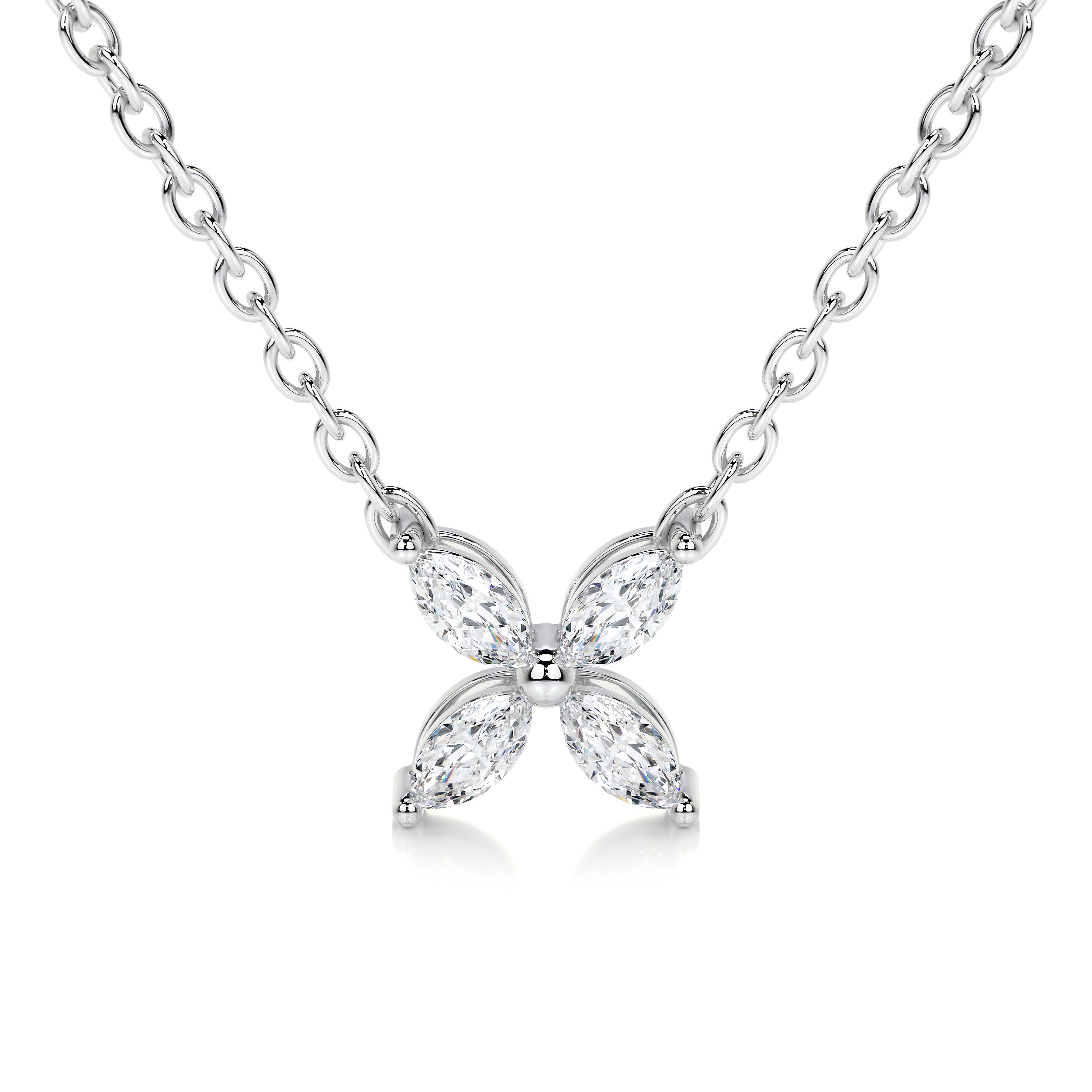 Michelle Diamond Pendant (0.20 Carat) -14K White Gold