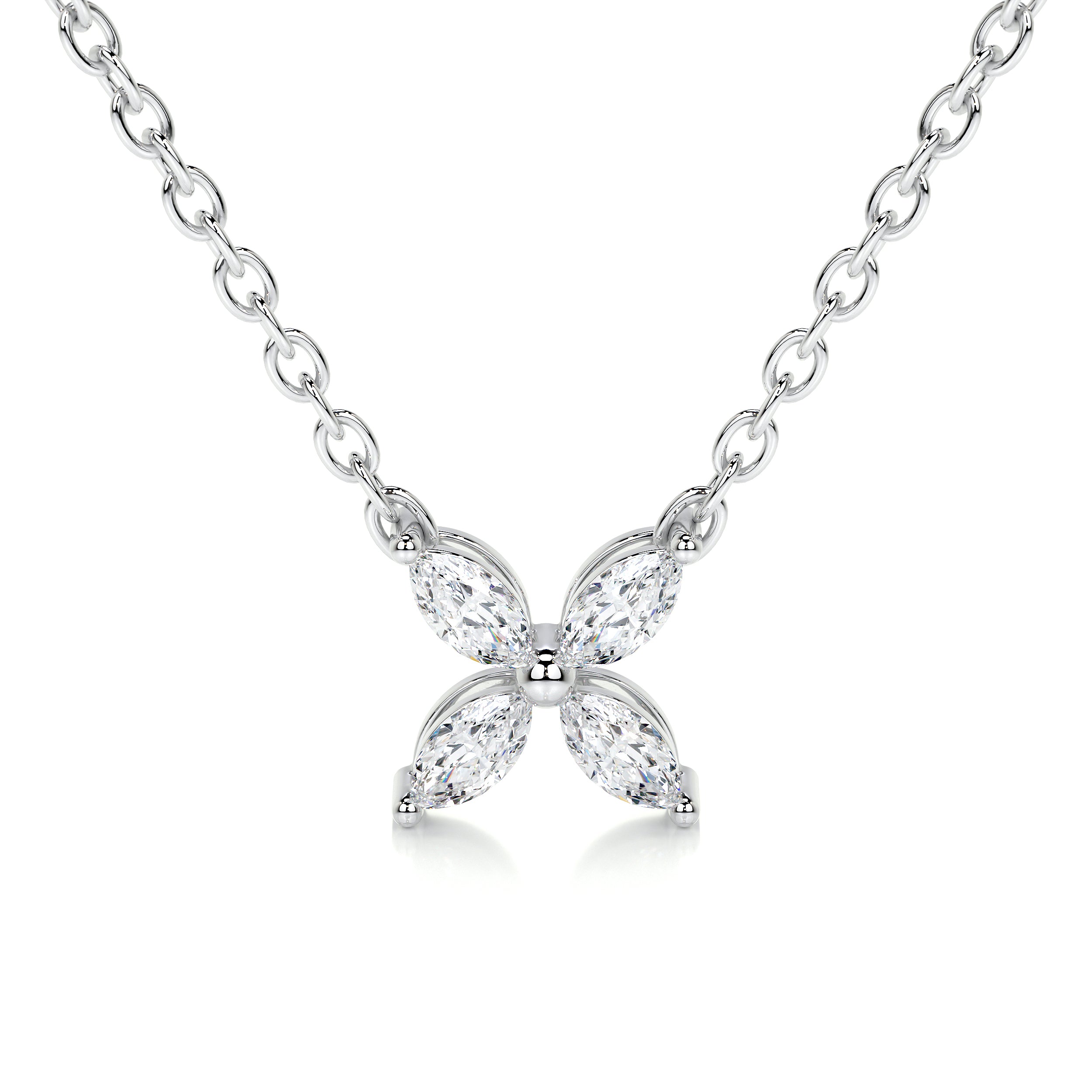 Michelle Diamond Pendant   (0.20 Carat) -14K White Gold