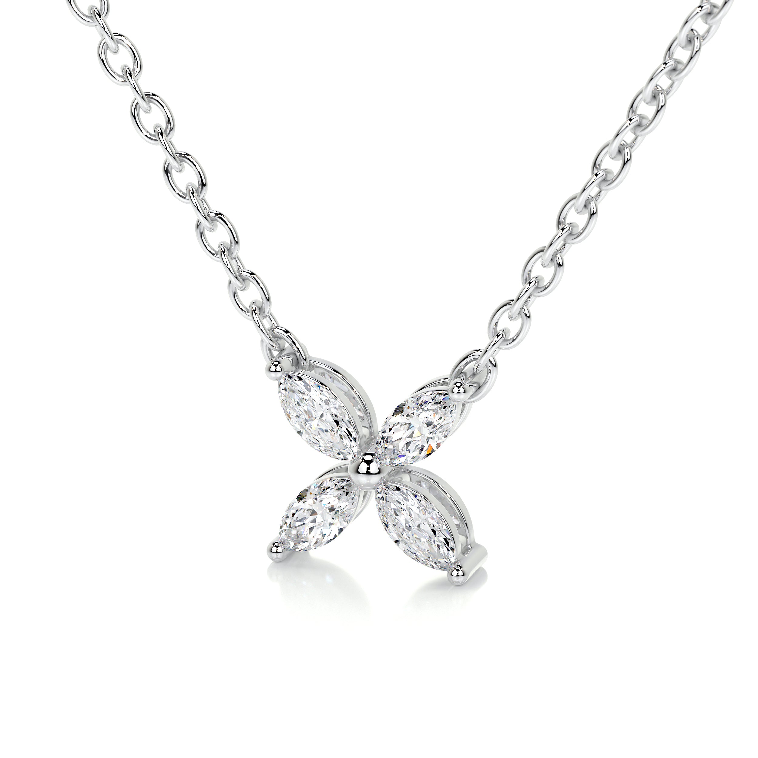 Michelle Diamond Pendant   (0.20 Carat) -14K White Gold