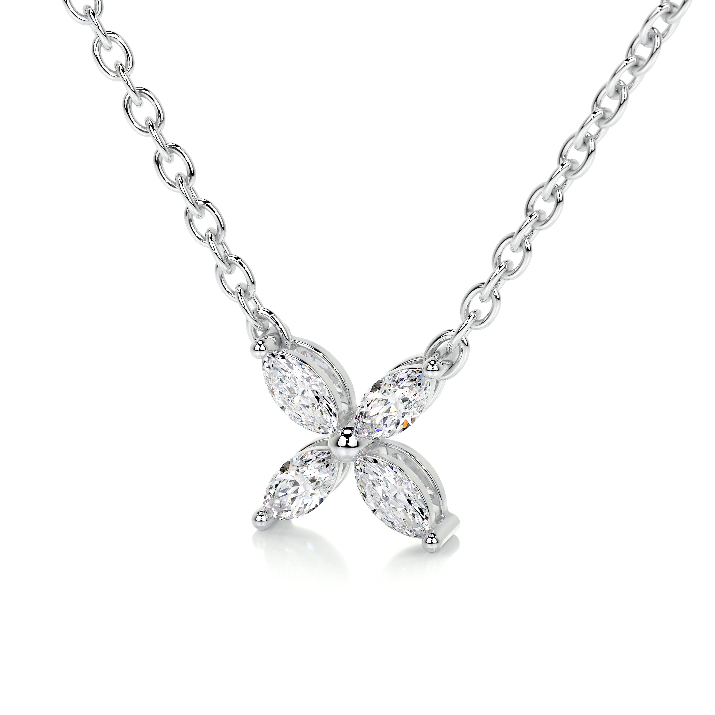 Michelle Lab Grown Diamond Pendant (0.20 Carat) -18K White Gold
