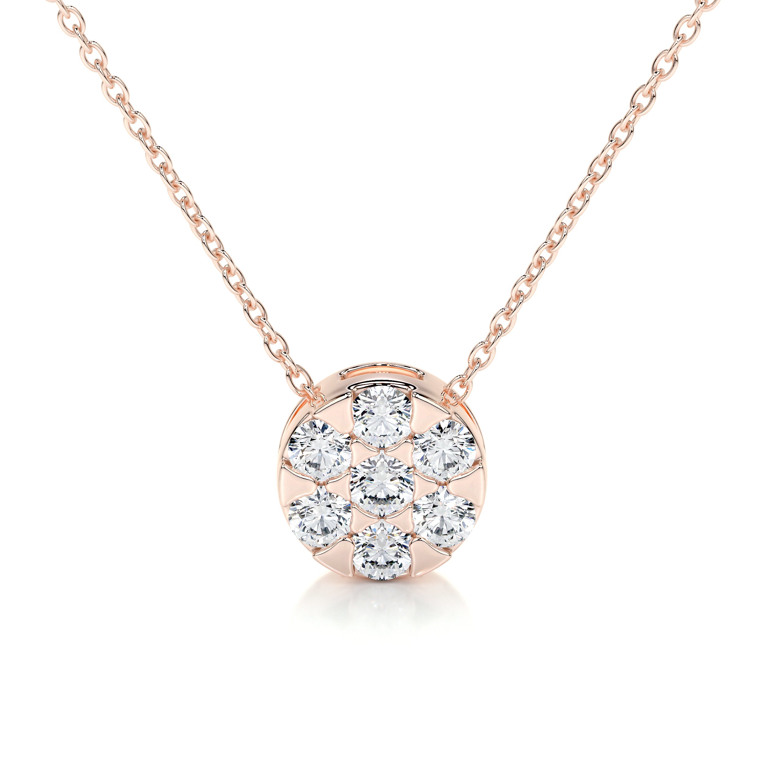 Josie Diamond Pendant   (0.50 Carat) -14K Rose Gold