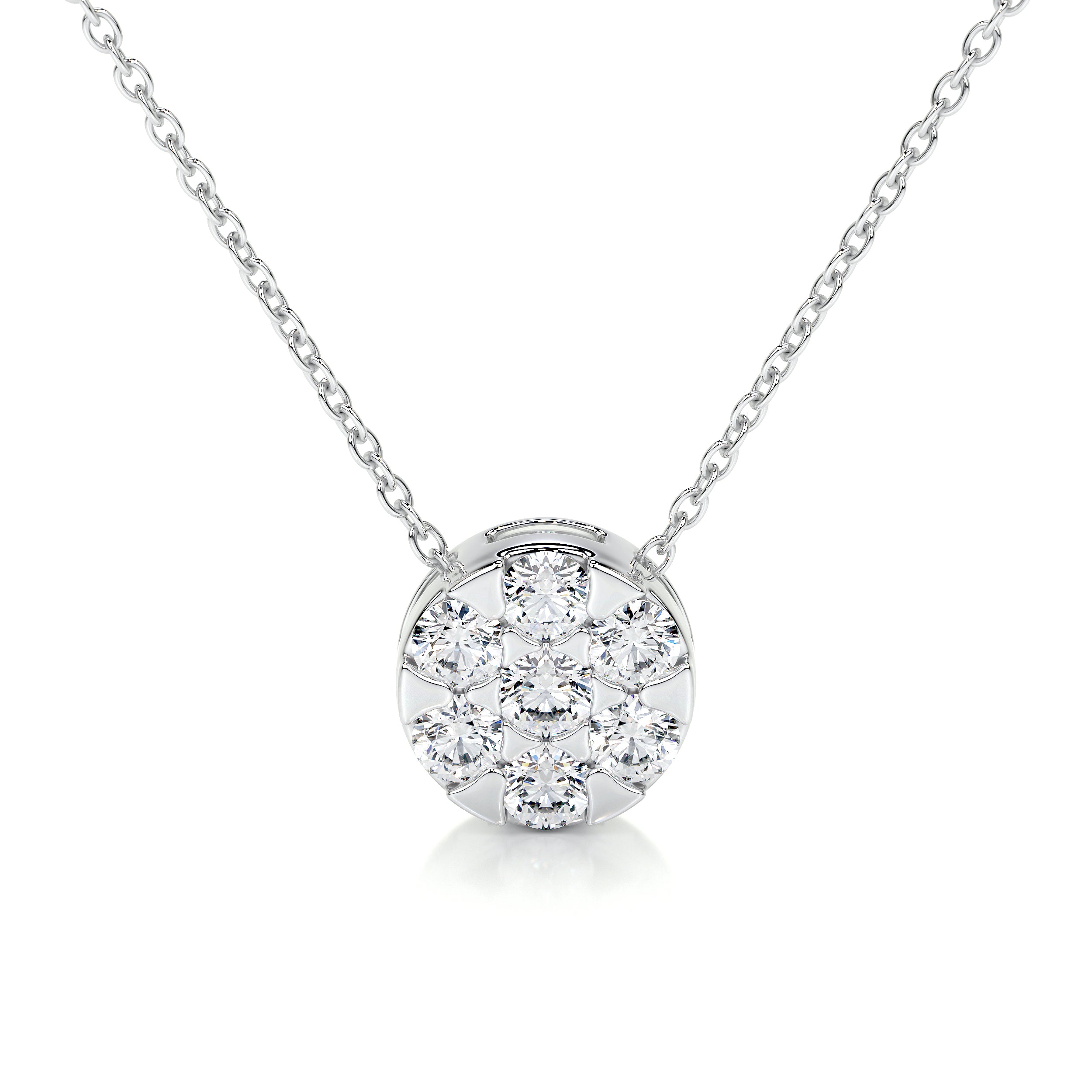 Josie Diamond Pendant   (0.50 Carat) -14K White Gold