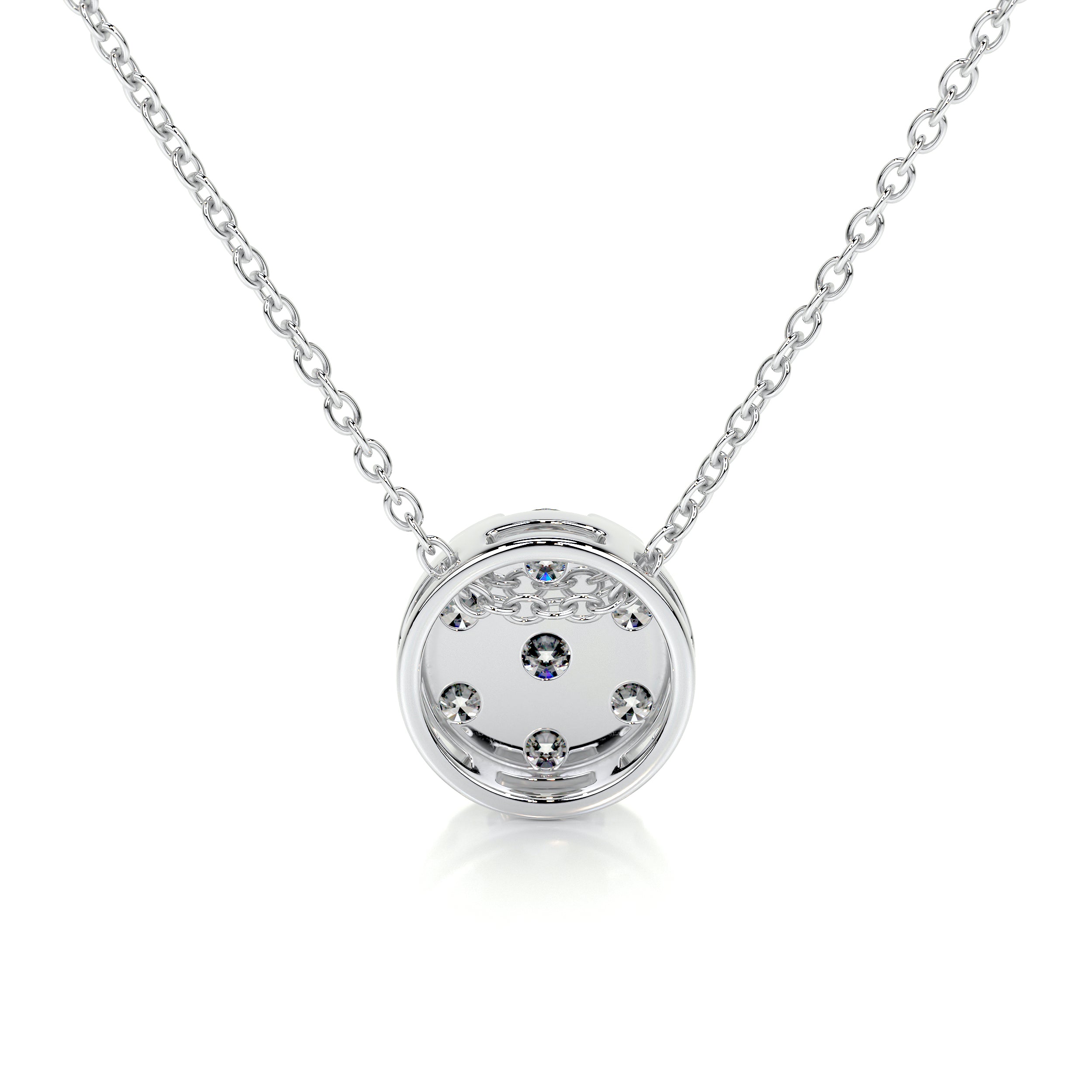 Josie Diamond Pendant   (0.50 Carat) -14K White Gold