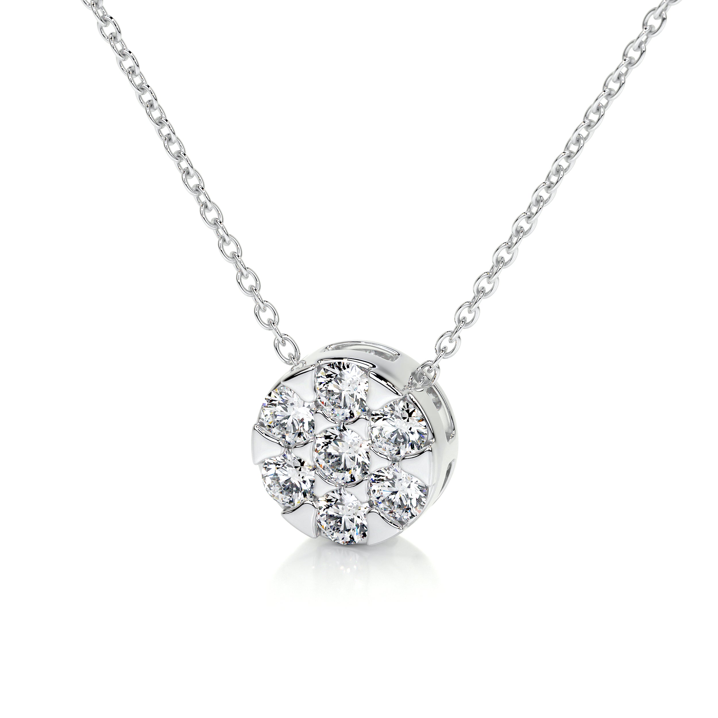 Josie Diamond Pendant   (0.50 Carat) -14K White Gold