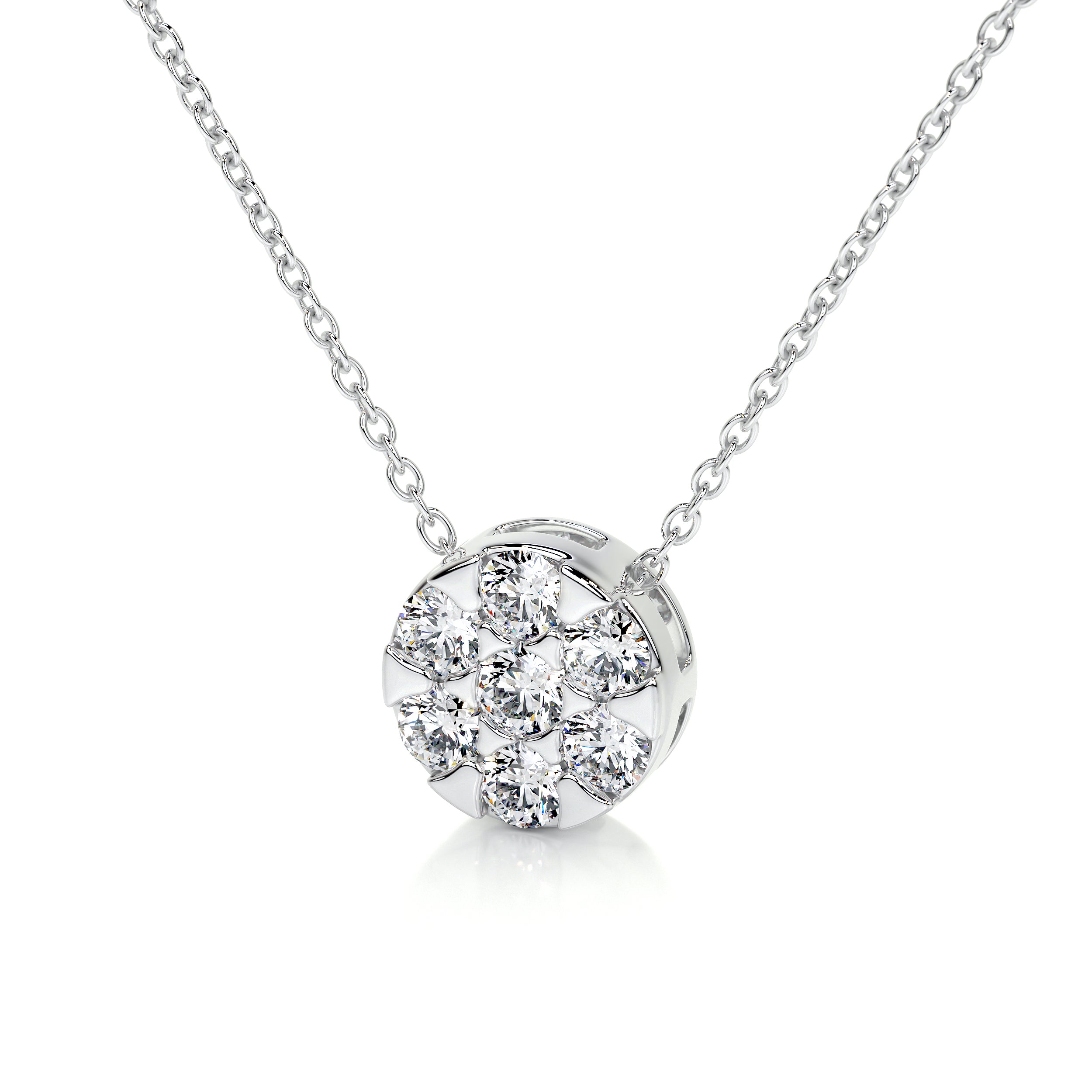 Josie Diamond Pendant (0.50 Carat) -14K White Gold