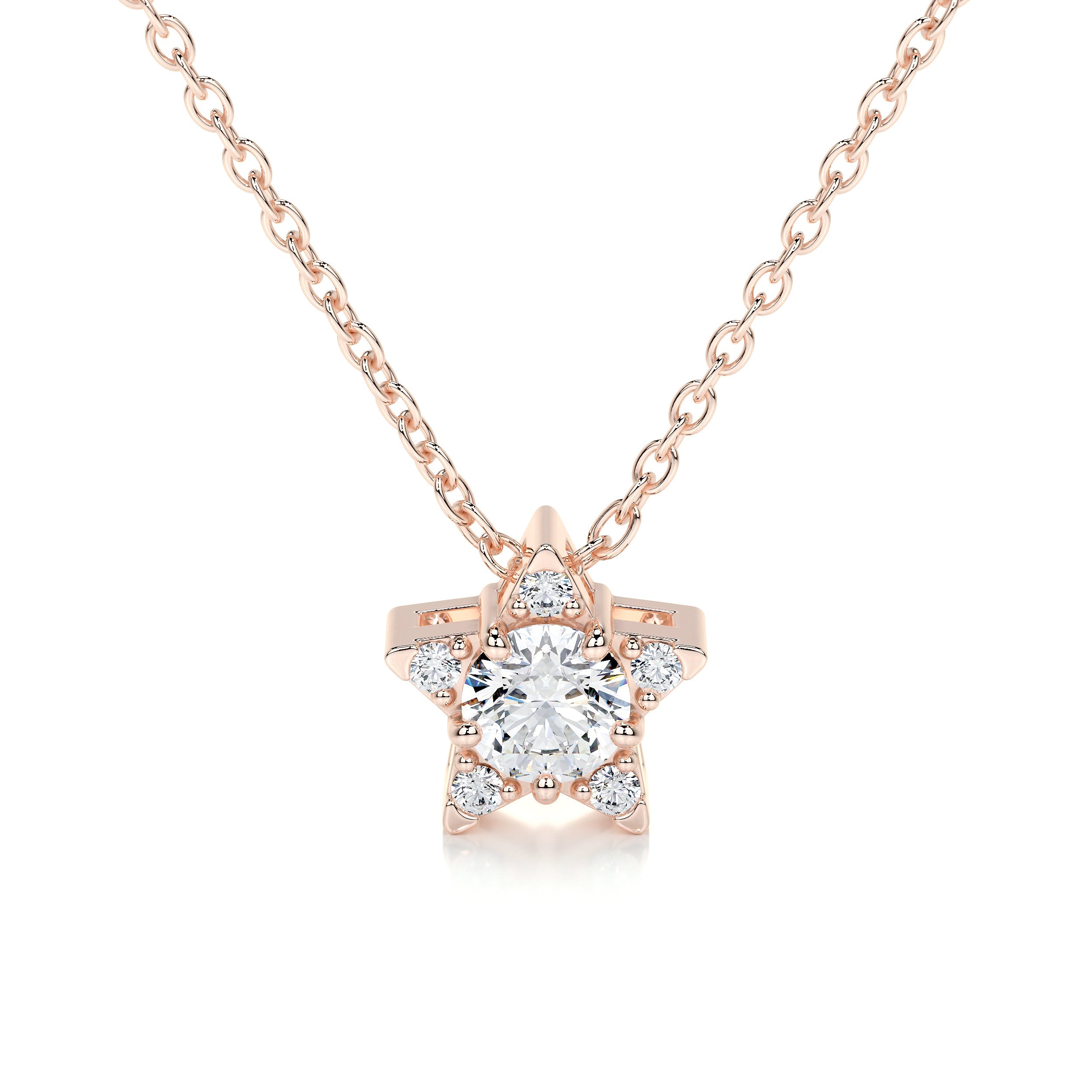 Robbie Lab Grown Diamond Pendant (0.30 Carat) -14K Rose Gold