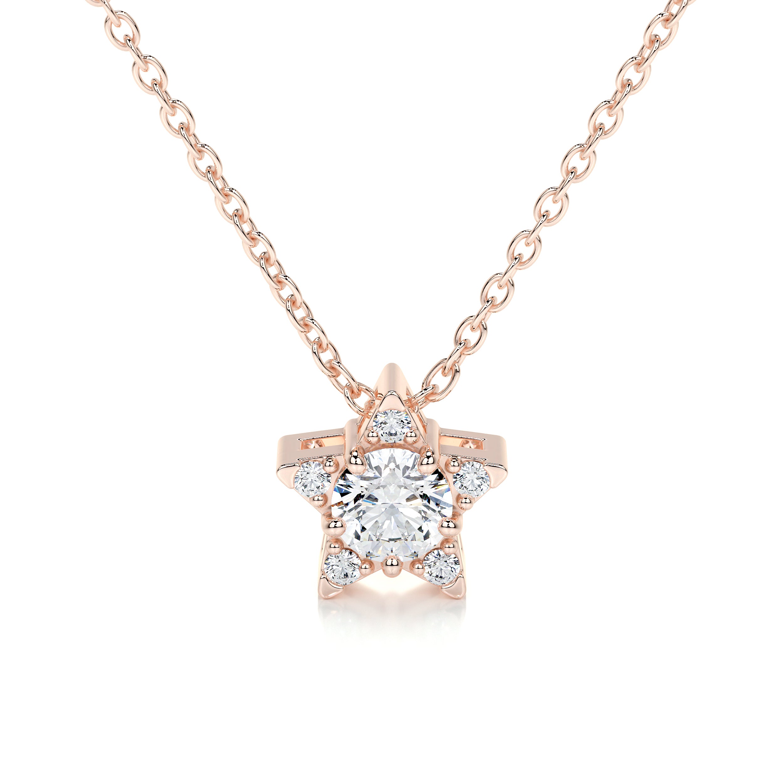 Robbie Diamond Pendant (0.30 Carat) -14K Rose Gold