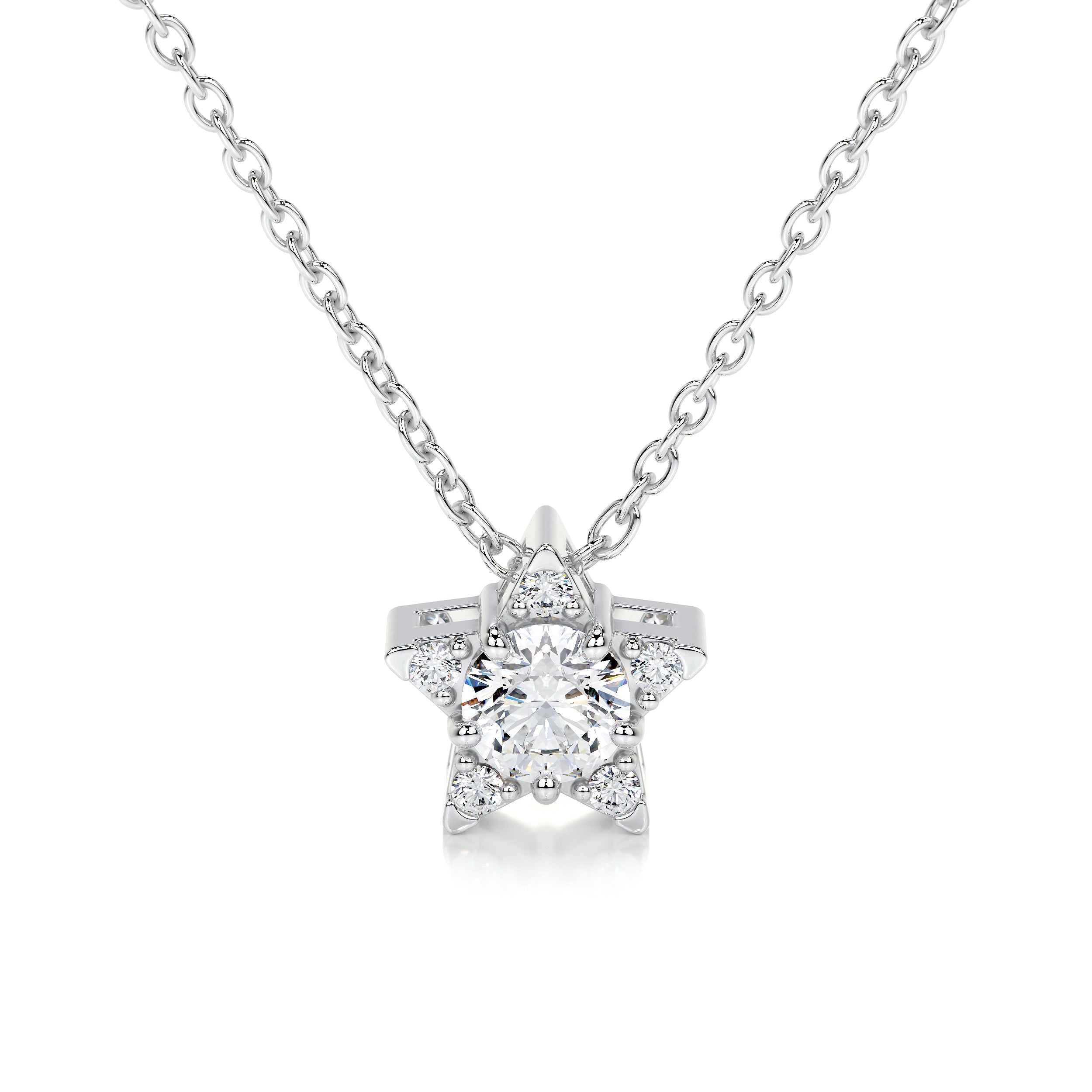 Robbie Diamond Pendant (0.30 Carat) -14K White Gold