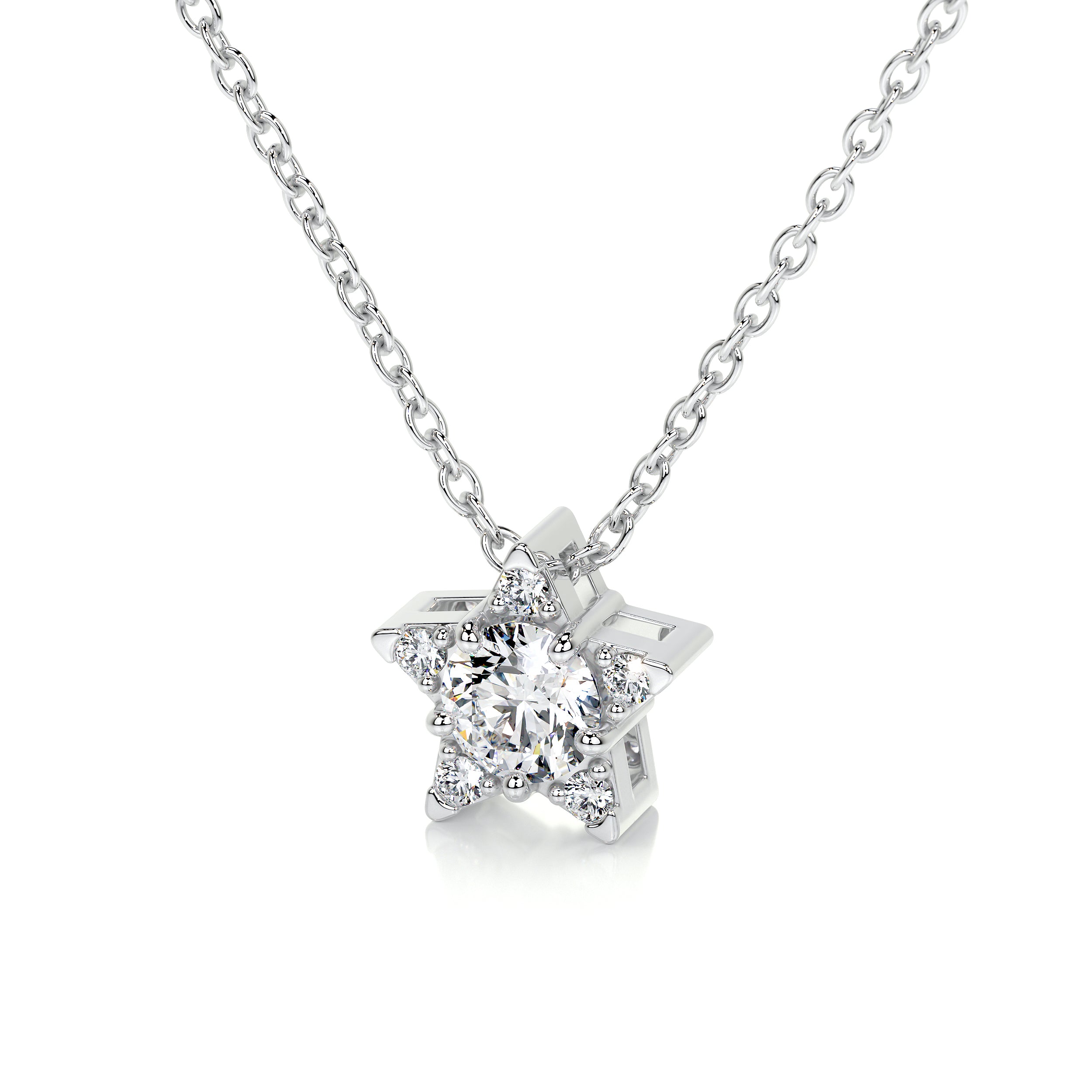 Robbie Diamond Pendant (0.30 Carat) -14K White Gold