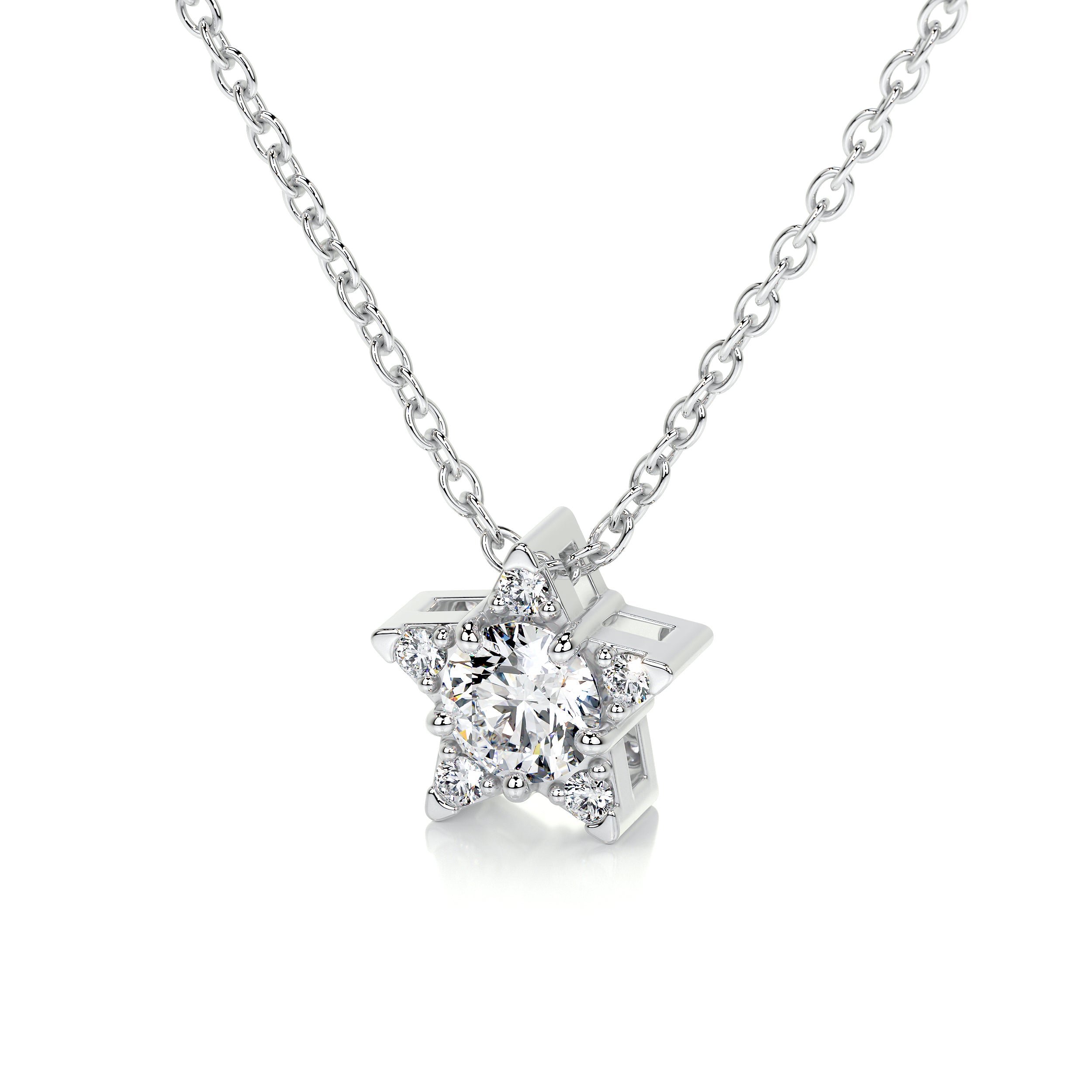 Robbie Diamond Pendant   (0.30 Carat) -14K White Gold