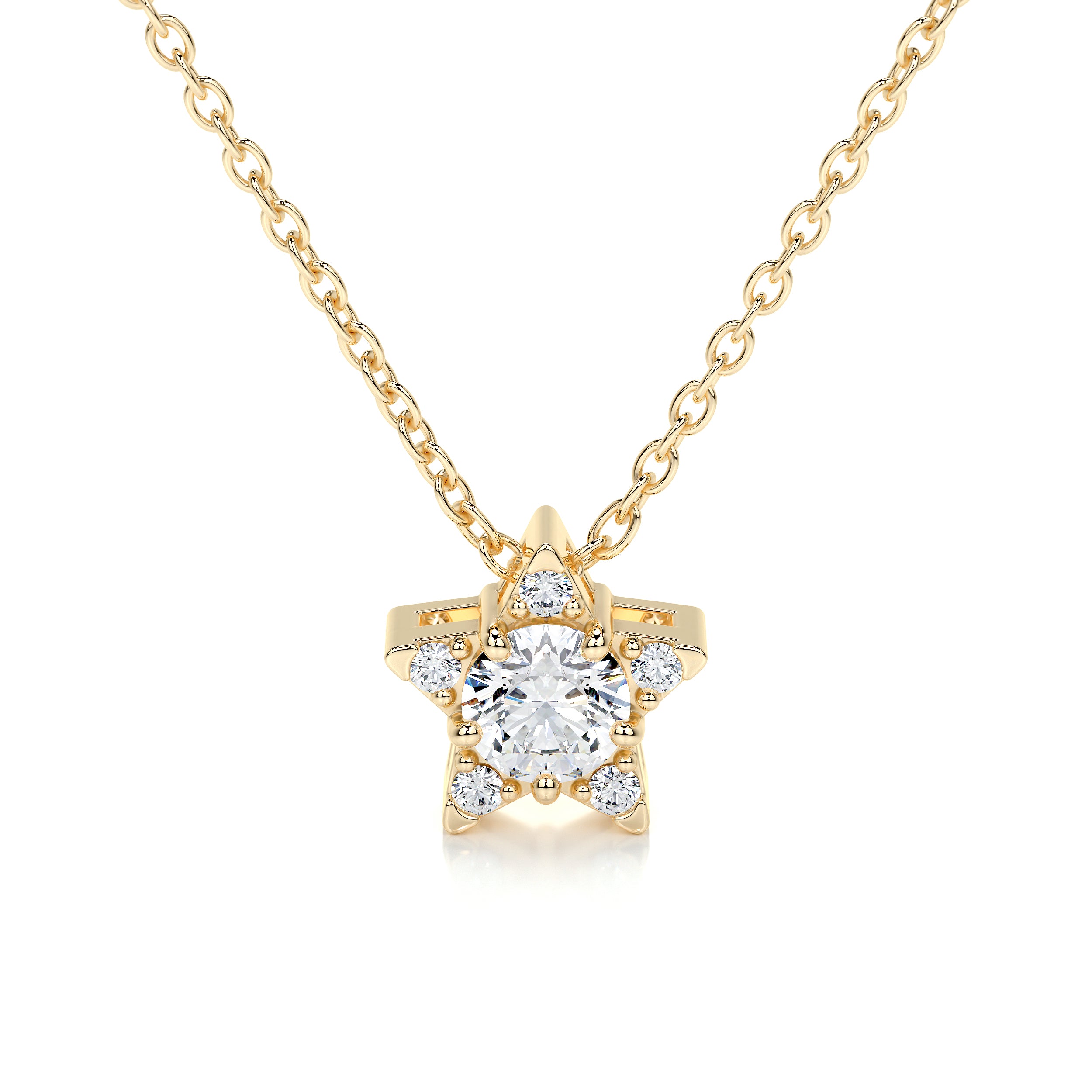 Robbie Diamond Pendant (0.30 Carat) -18K Yellow Gold