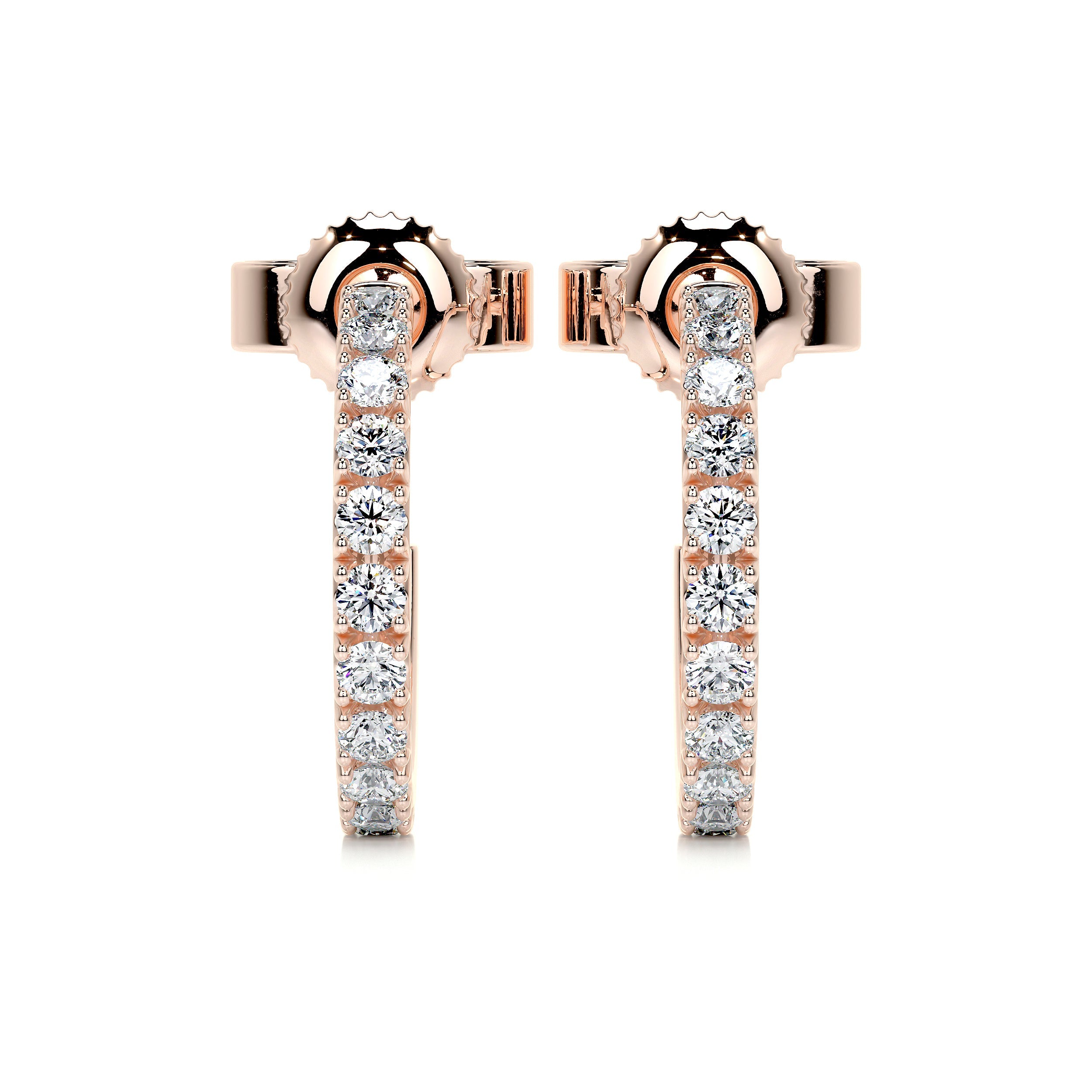 Nicole Lab Grown Diamond Earrings (2.5 Carat) -14K Rose Gold