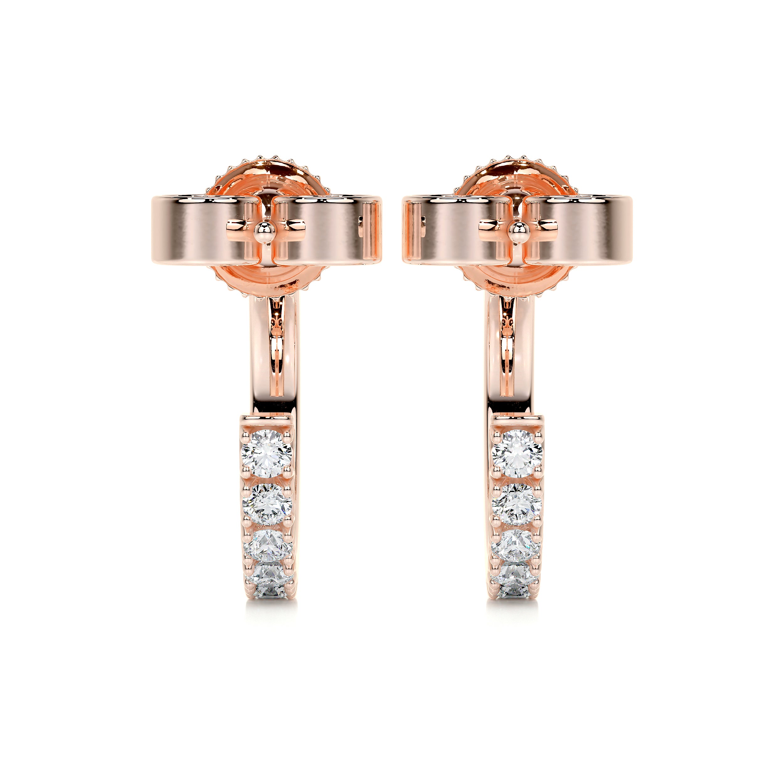 Nicole Diamond Earrings (2.5 Carat) -14K Rose Gold