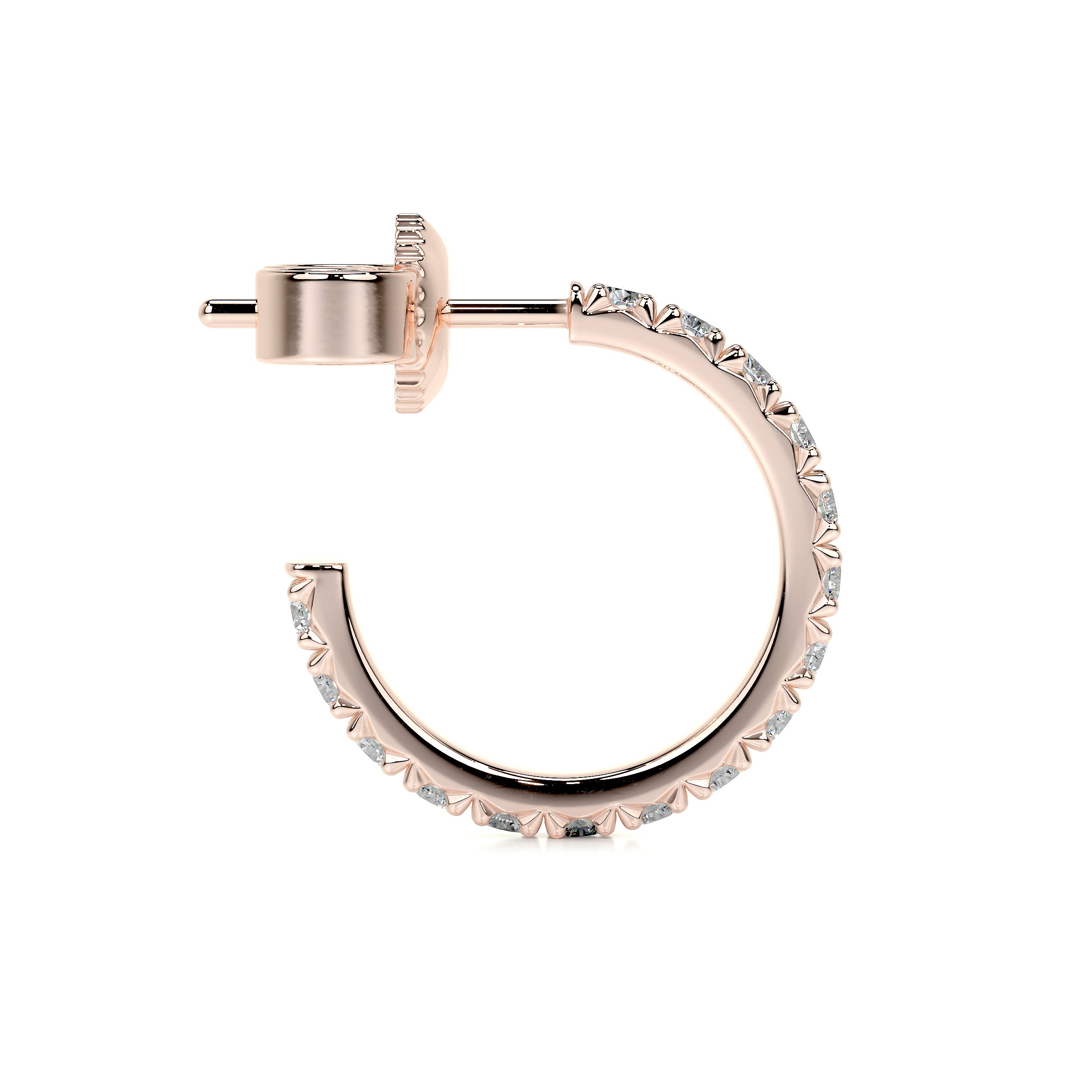 Nicole Diamond Earrings (2.5 Carat) -14K Rose Gold