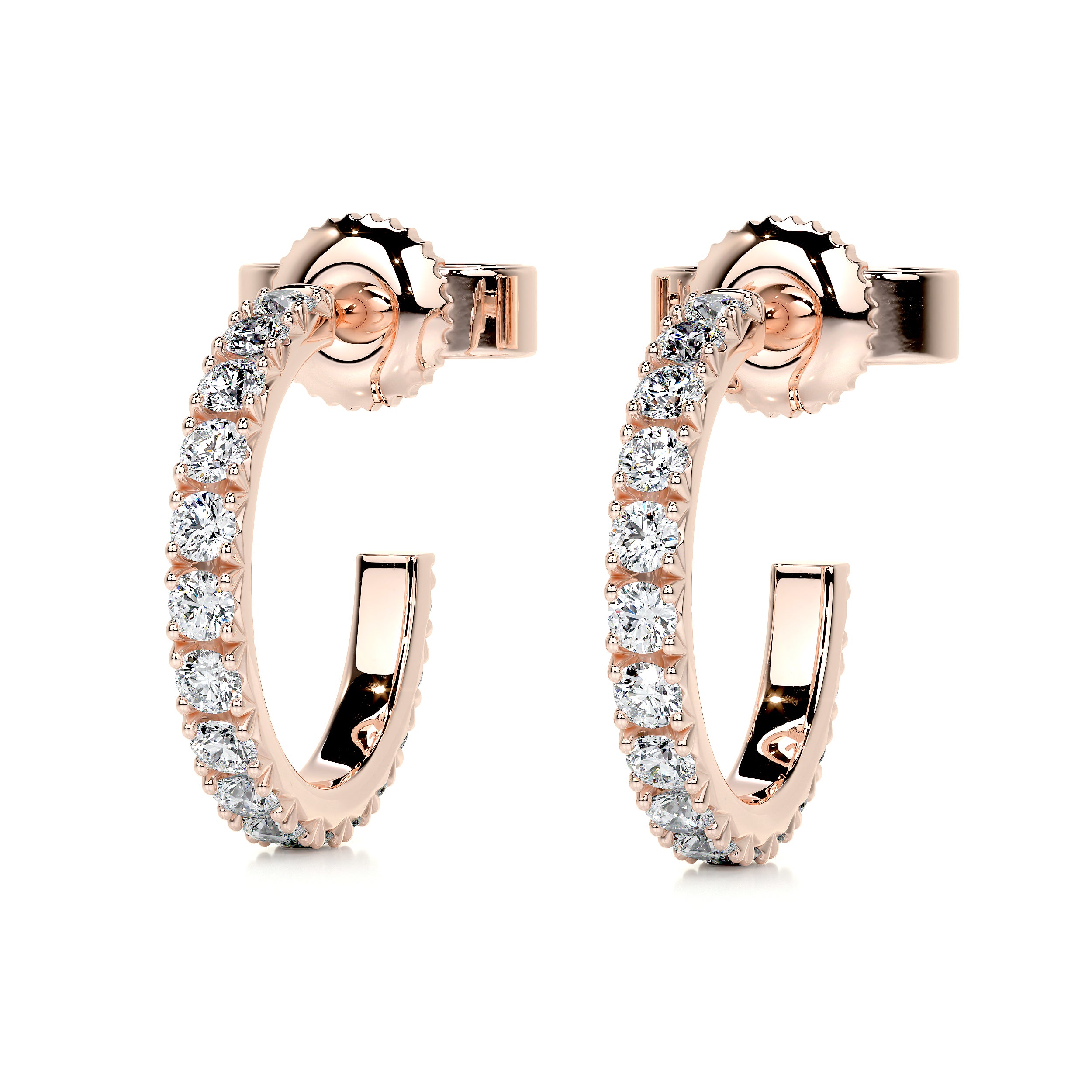 Nicole Diamond Earrings (2.5 Carat) -14K Rose Gold
