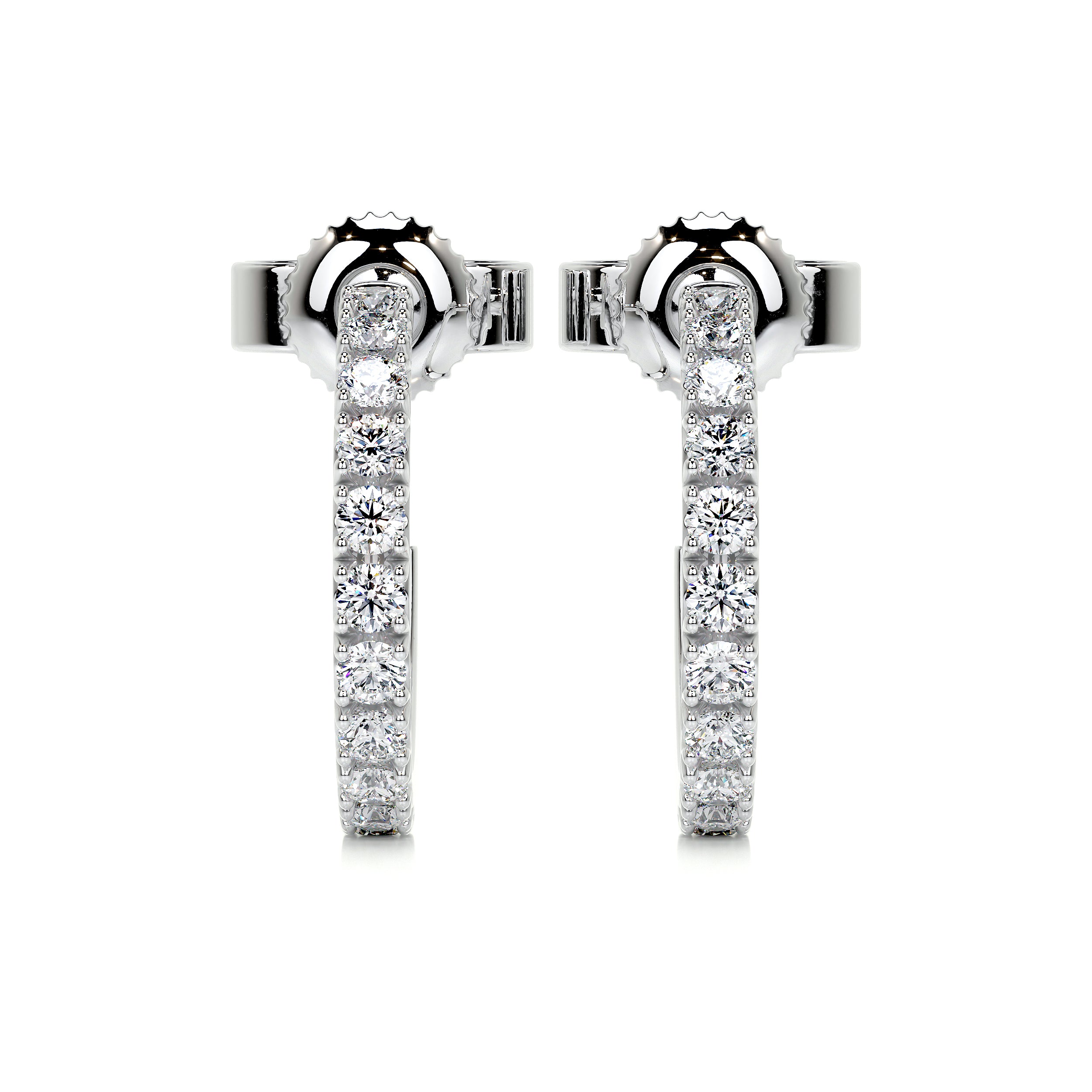 Nicole Diamond Earrings (2.5 Carat) -14K White Gold