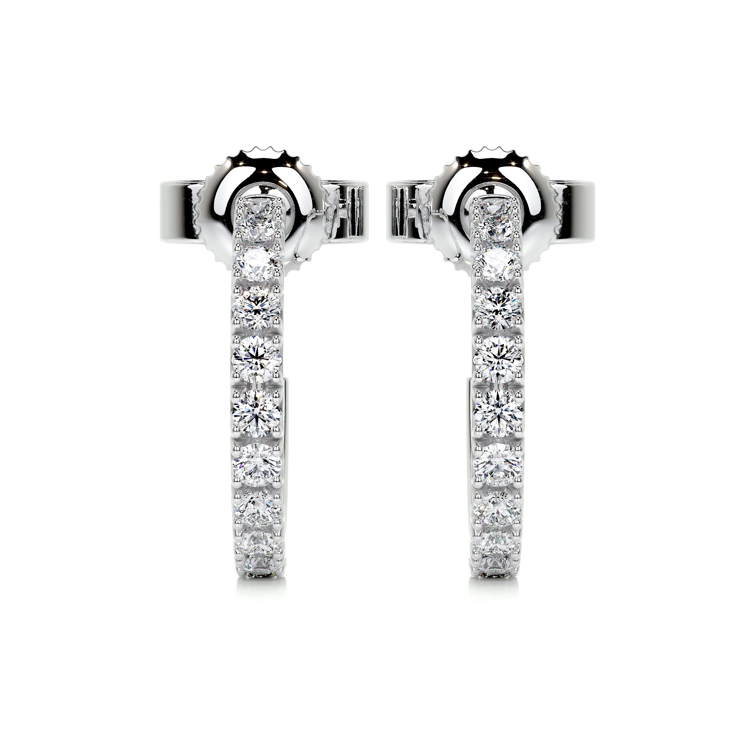 Nicole Lab Grown Diamond Earrings (2.5 Carat) -18K White Gold