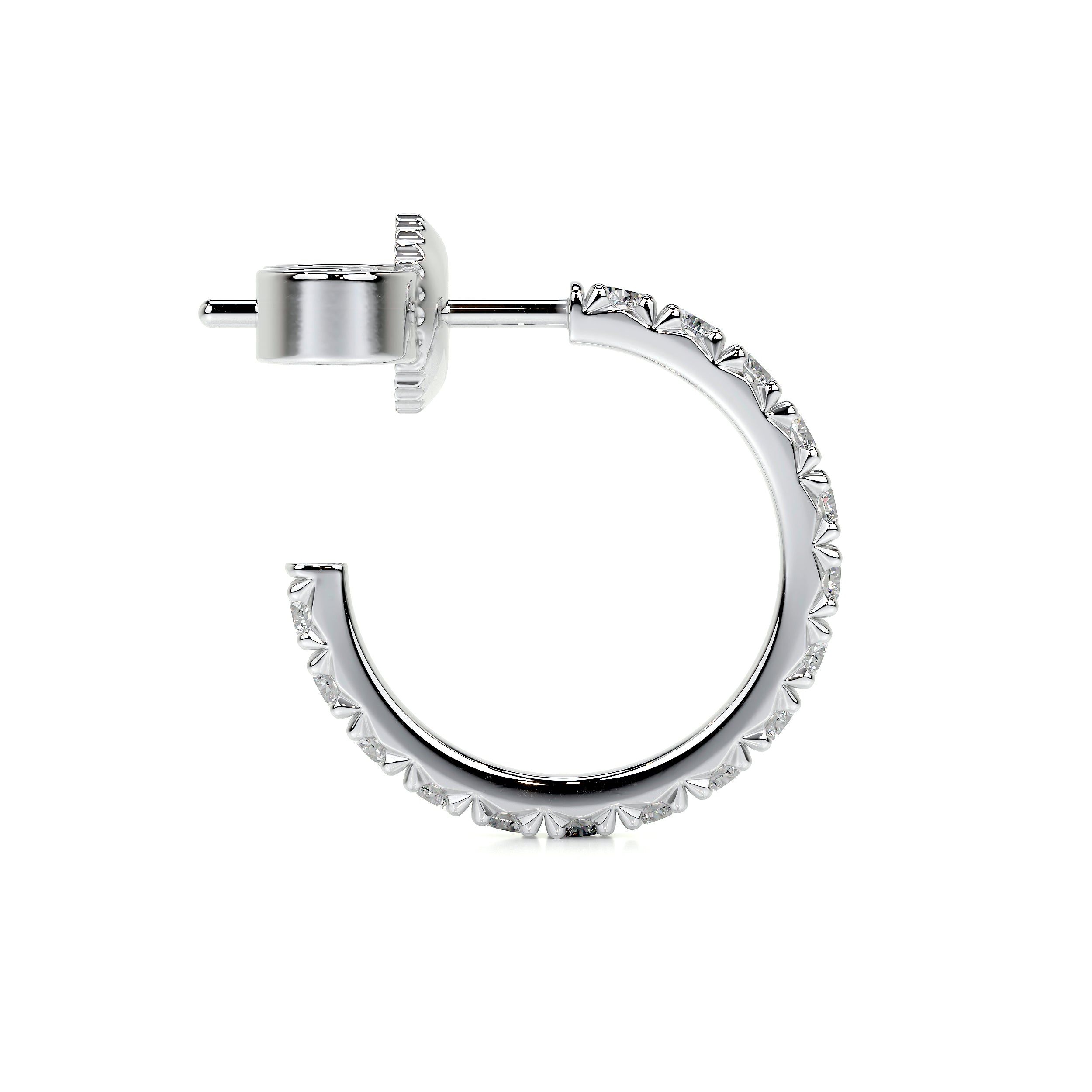 Nicole Diamond Earrings (2.5 Carat) -14K White Gold