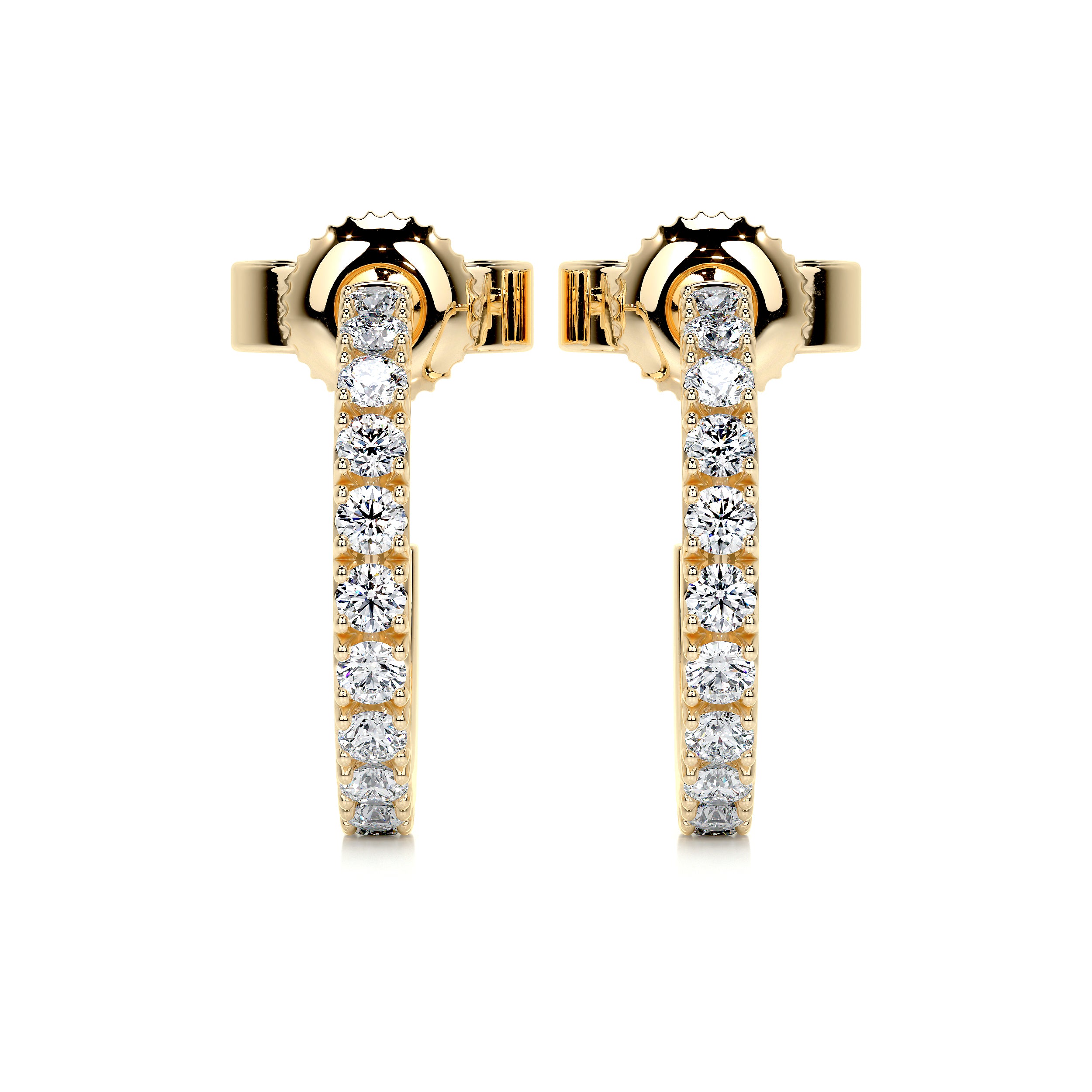 Nicole Diamond Earrings (2.5 Carat) -18K Yellow Gold