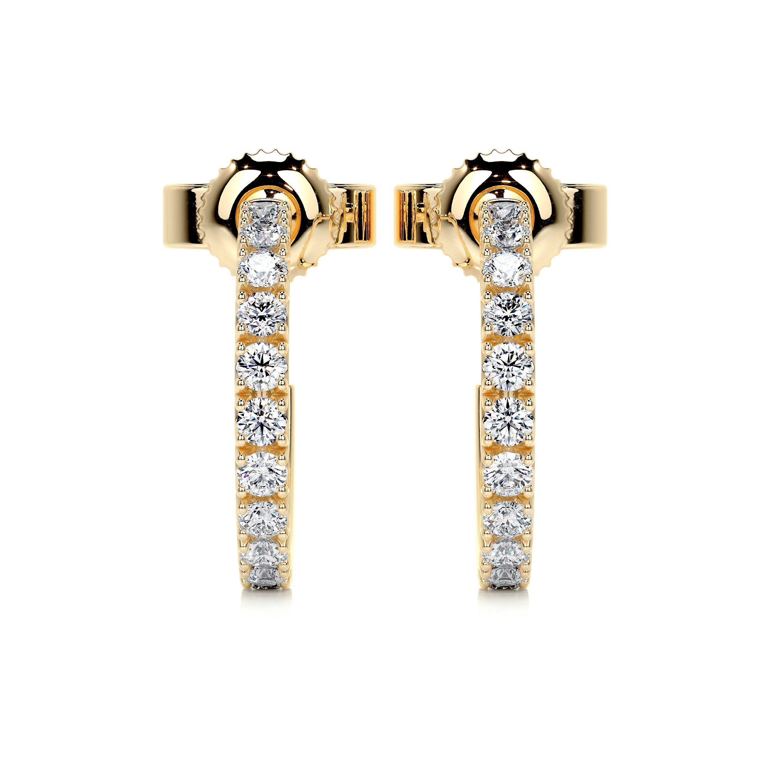 Nicole Lab Grown Diamond Earrings (2.5 Carat) -18K Yellow Gold