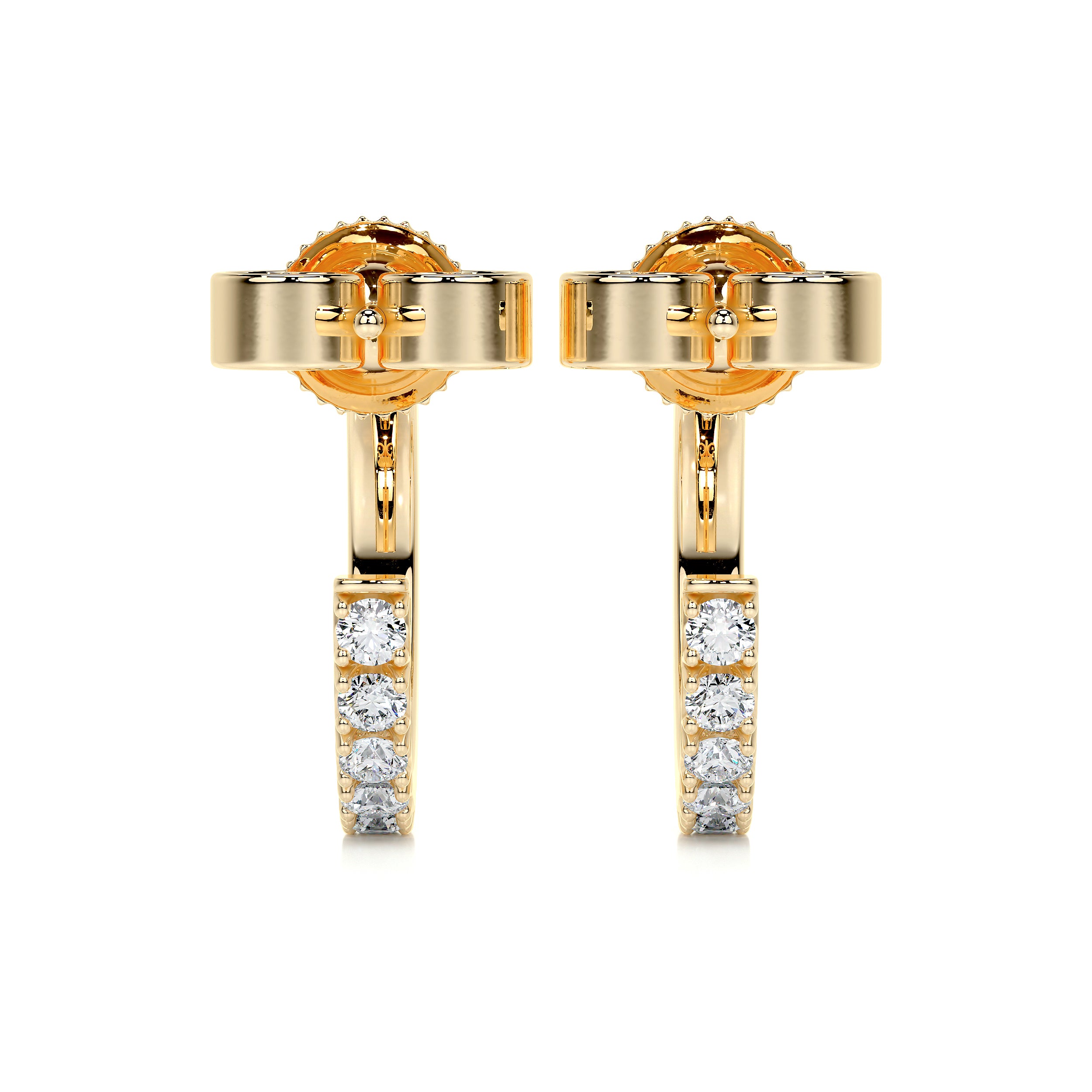 Nicole Diamond Earrings (2.5 Carat) -18K Yellow Gold