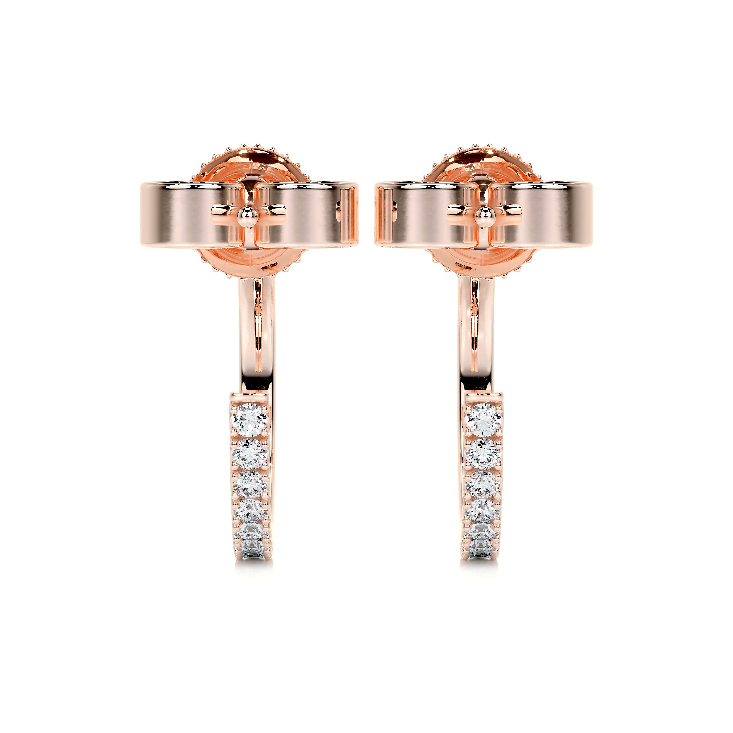 Nicole Diamond Earrings (0.50 Carat) -14K Rose Gold