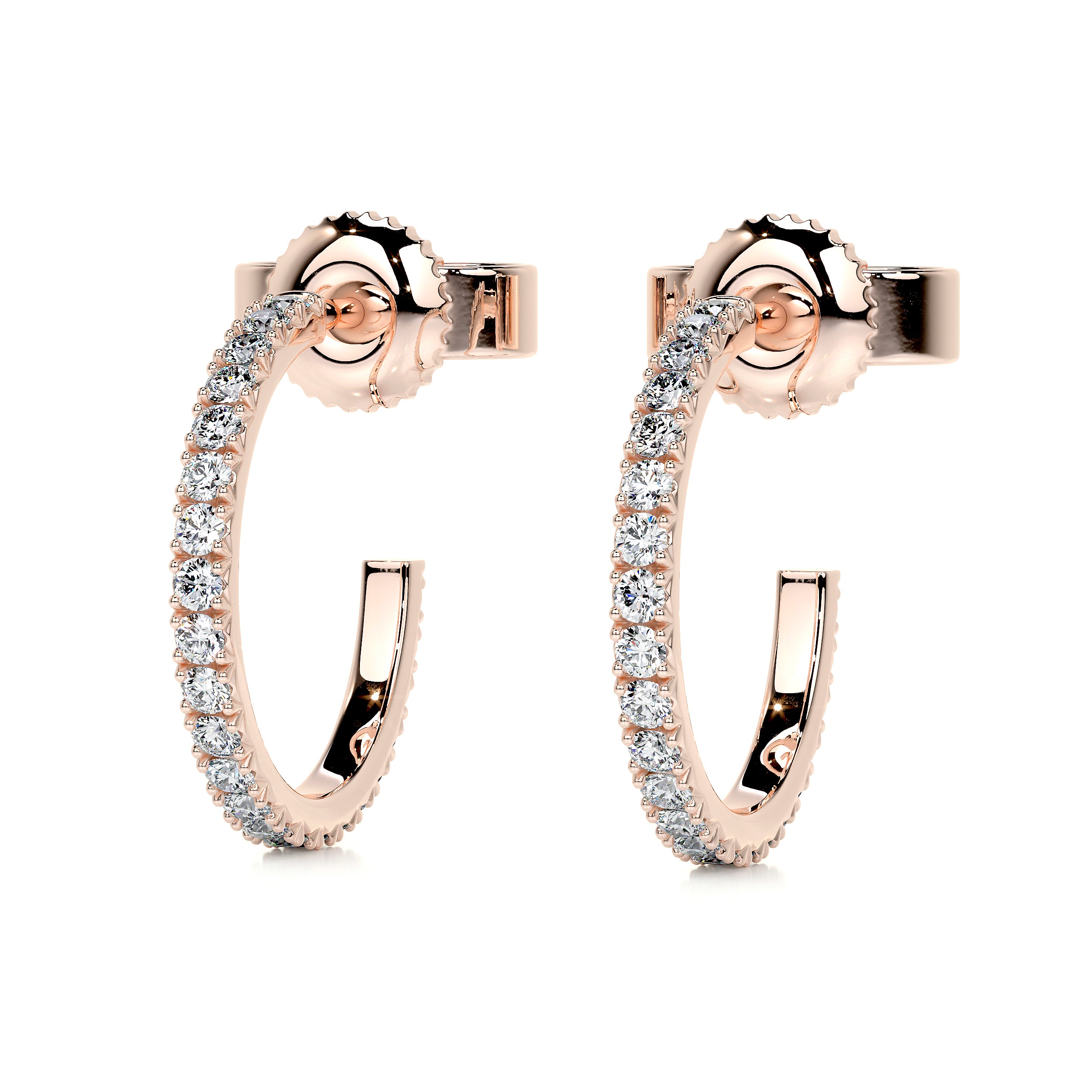 Nicole Lab Grown Diamond Earrings (0.50 Carat) -14K Rose Gold