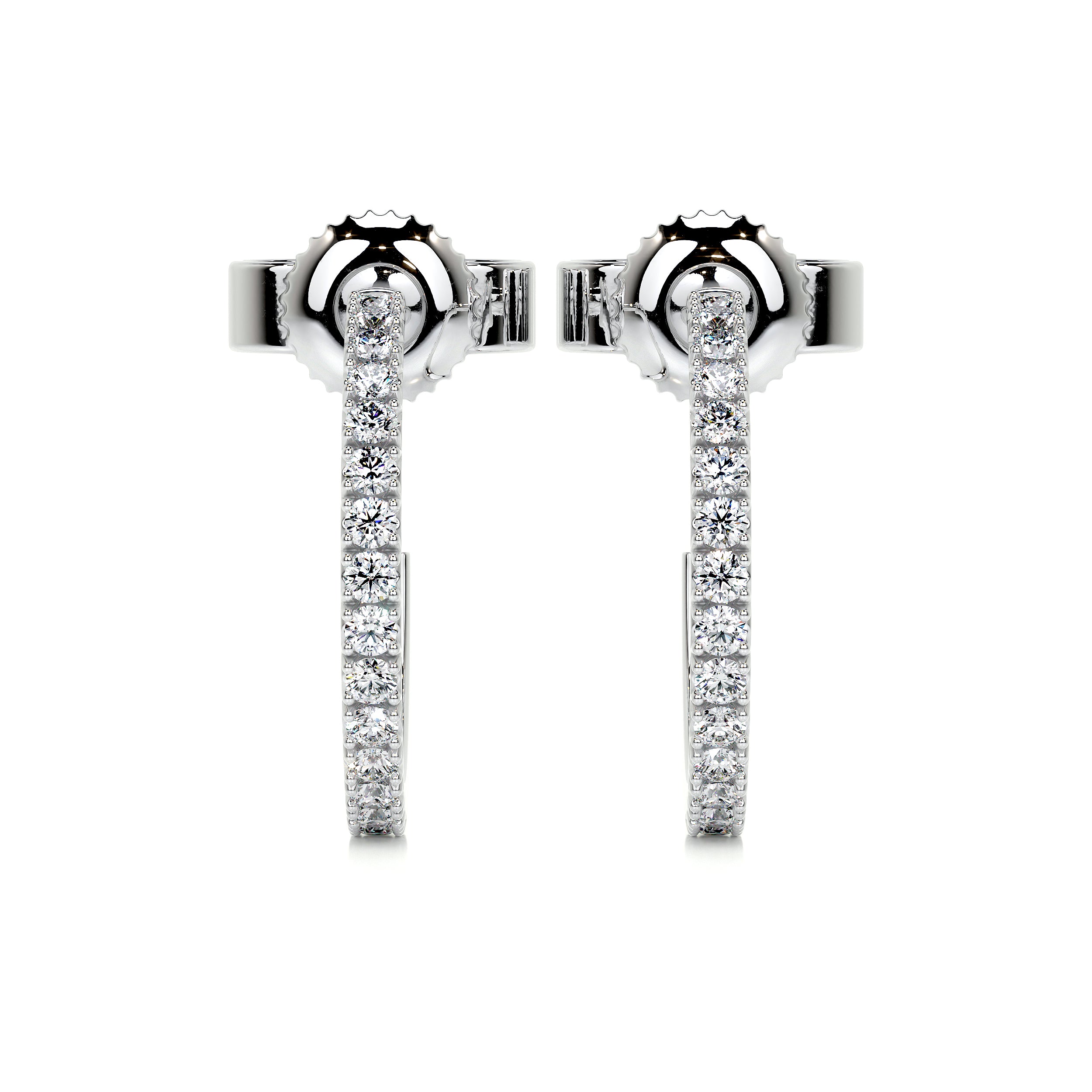 Nicole Diamond Earrings (0.50 Carat) -14K White Gold