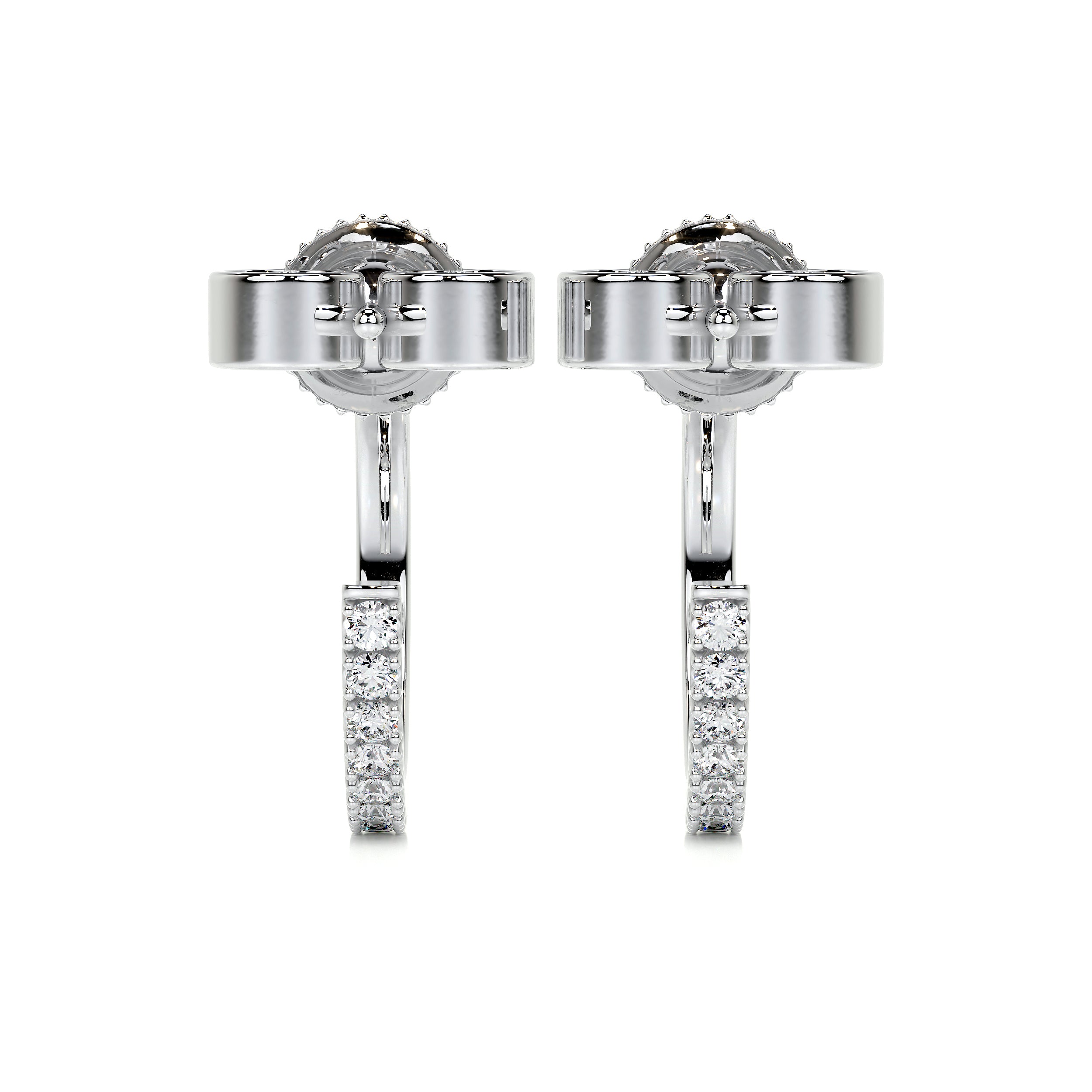 Nicole Diamond Earrings   (0.50 Carat) -14K White Gold