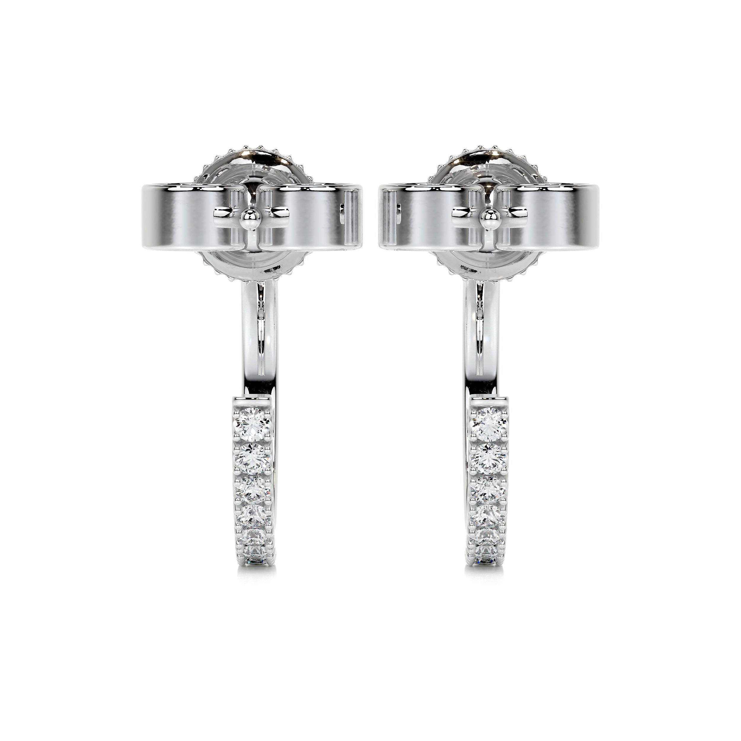 Nicole Diamond Earrings (0.50 Carat) -18K White Gold