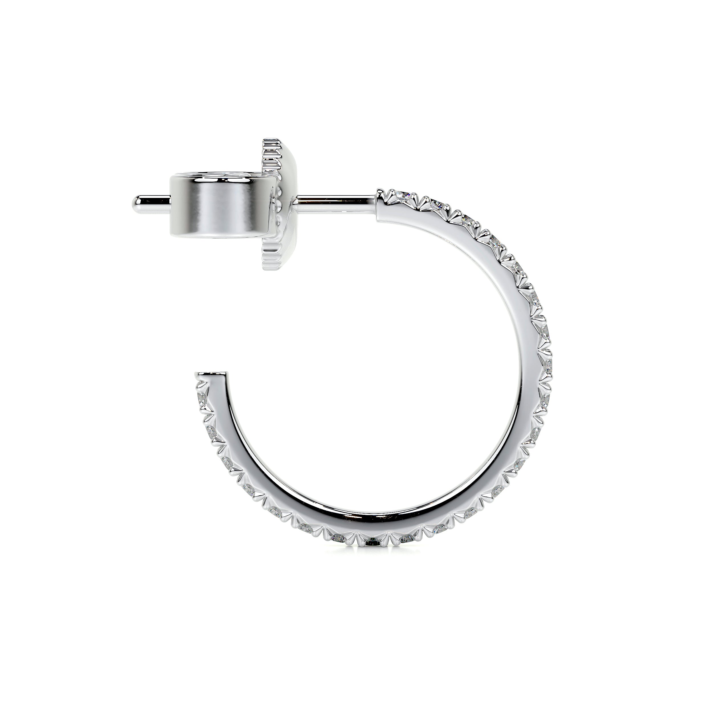 Nicole Lab Grown Diamond Earrings (0.50 Carat) -14K White Gold